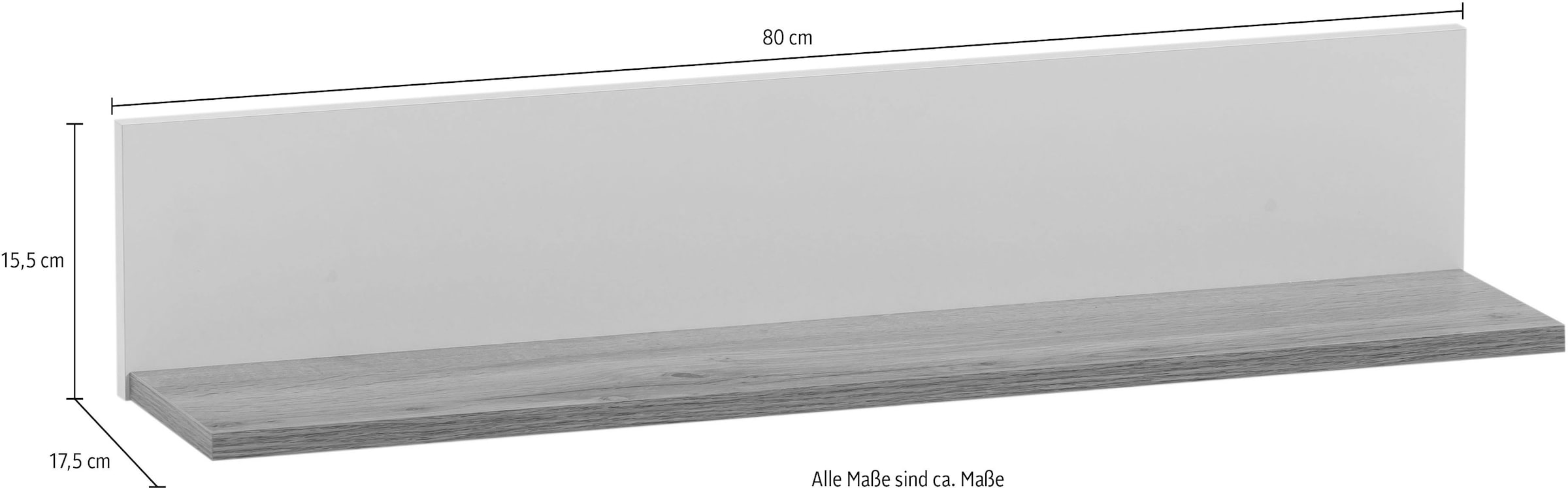 Schildmeyer Ablageregal »Jelda, Breite 80 cm«, Holzdekor mit fühlbarer Struktur