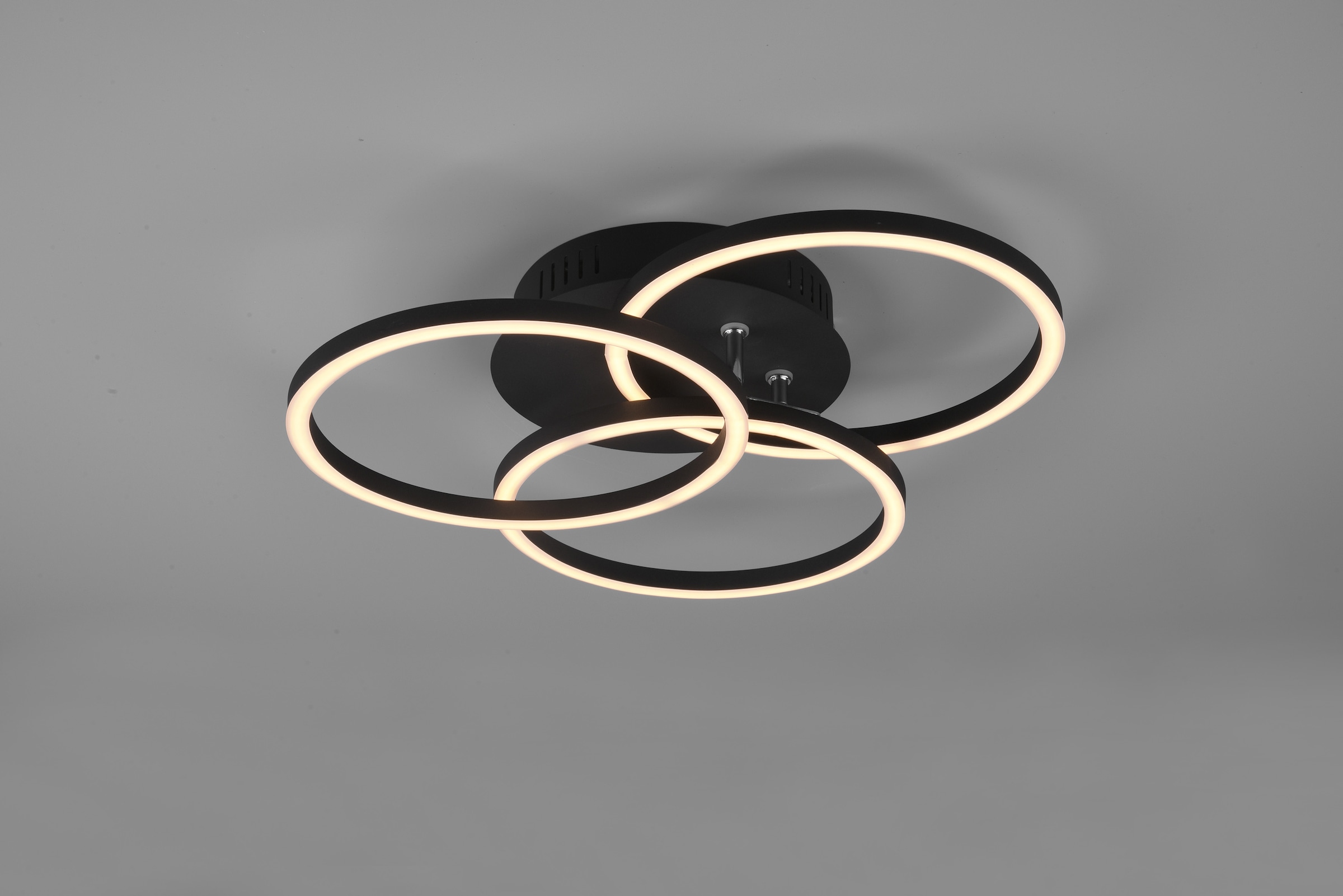 inkl. TRIO 1 schwarz / Fernbedienung Deckenleuchte matt mit »Circle«, Ringen LED flammig-flammig, Leuchten BAUR Deckenlampe schwenkbaren |