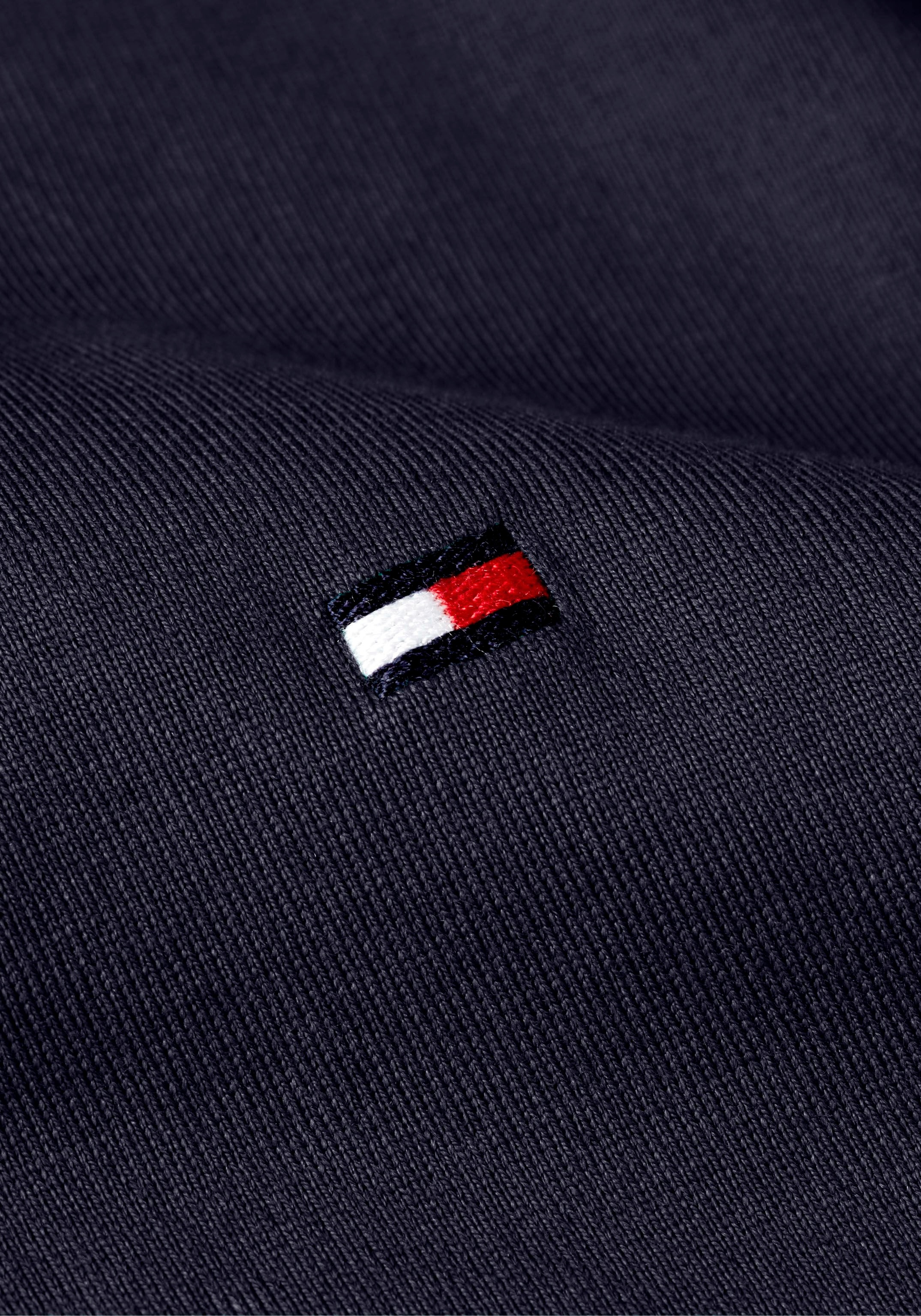 Poloshirt ▷ Rippbündchen LOGO »FLAG SLIM CUFF für Tommy | Ärmel SLEEVE mit Hilfiger am FIT«, kontrastfarbenen BAUR