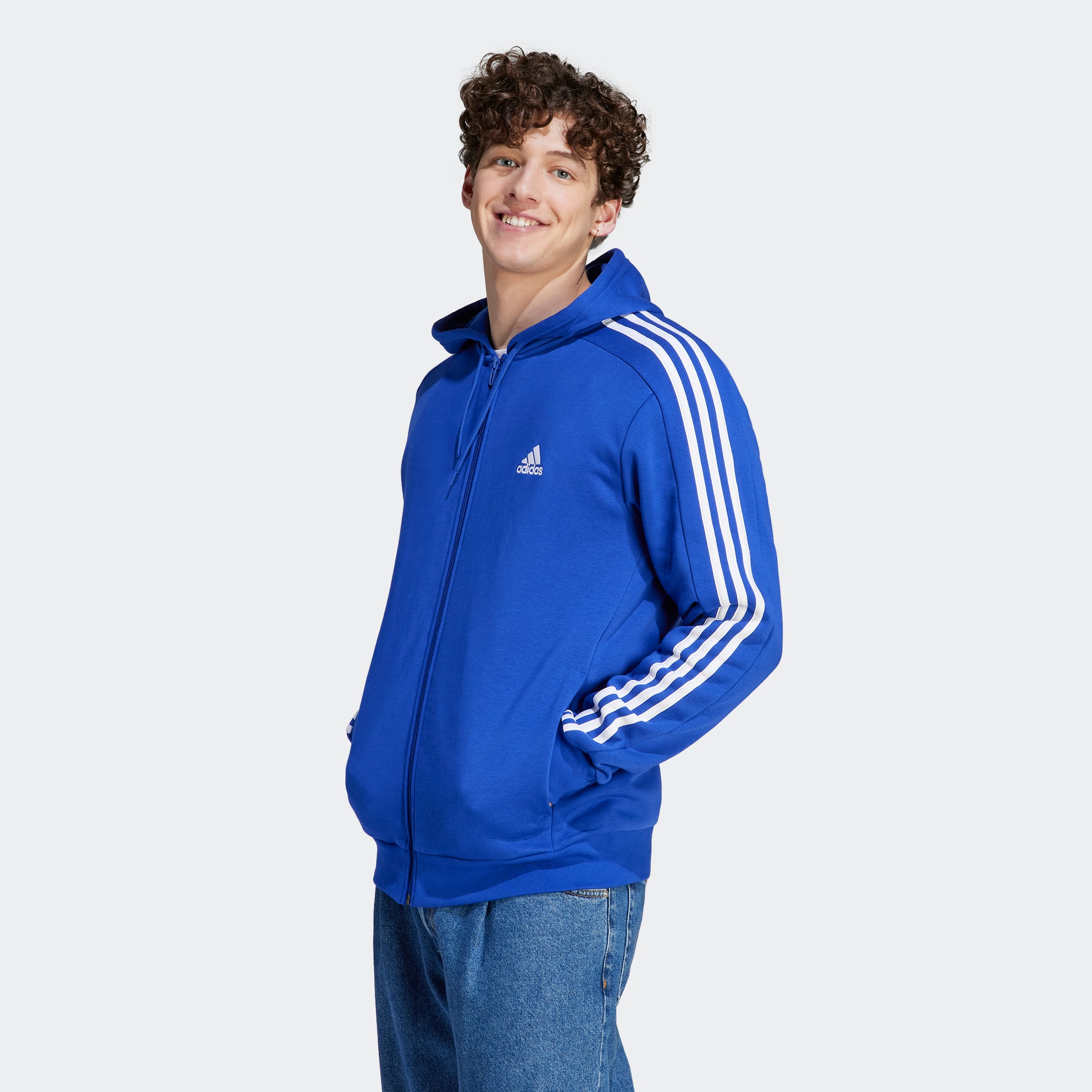 adidas Sportswear Kapuzensweatjacke "ESSENTIALS 3STREIFEN KAPUZENJACKE", an günstig online kaufen