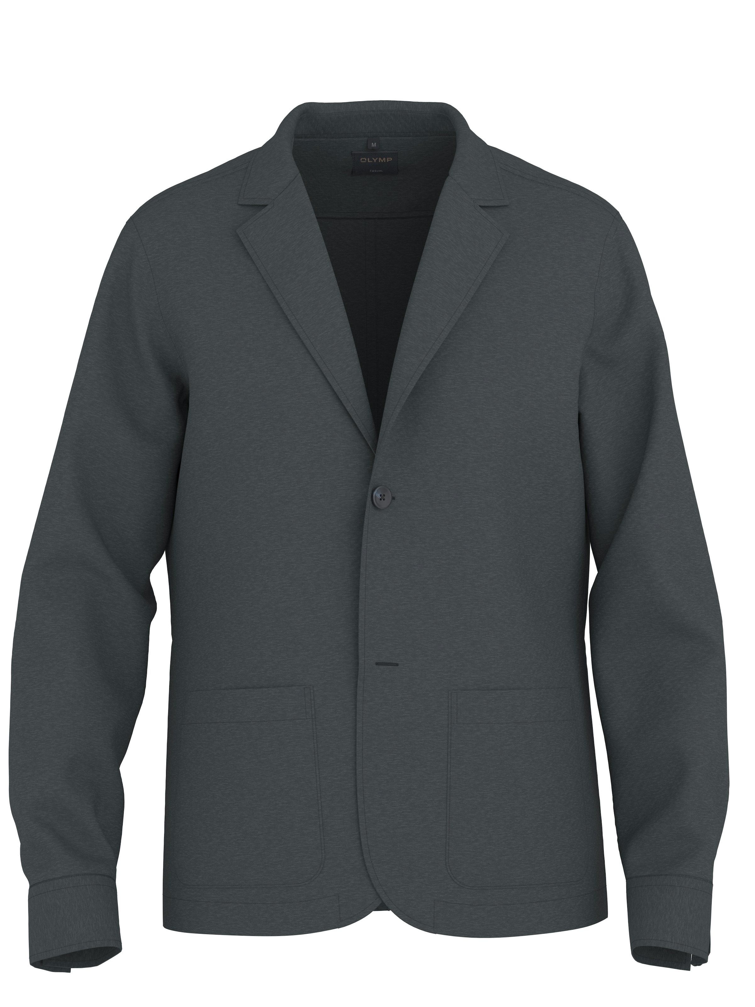 OLYMP Hemdjacke ohne Kapuze meliert und mit Leinen günstig online kaufen