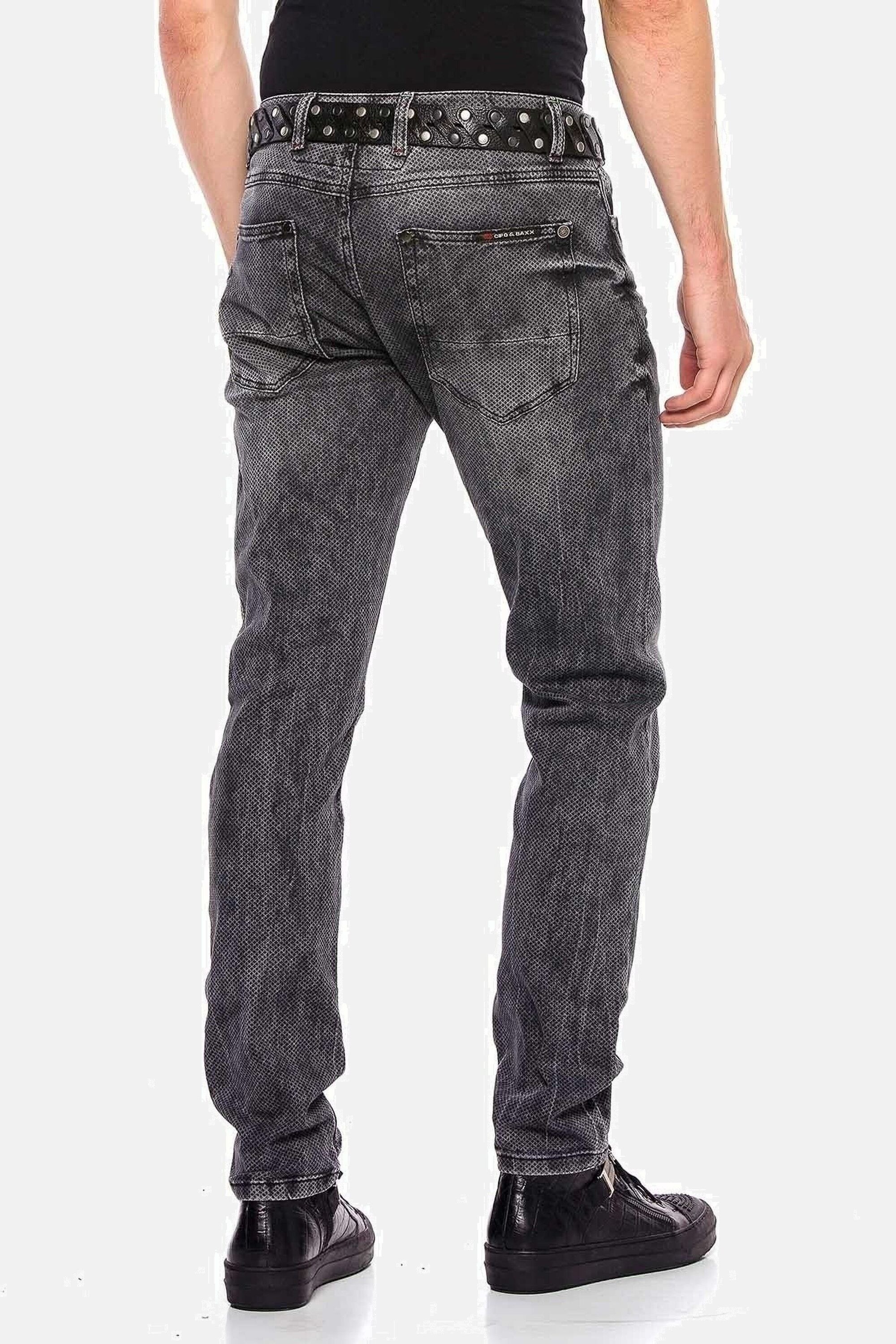 Cipo & Baxx Slim-fit-Jeans »Jeans«, mit Allover-Gitter-Musterung, CD543