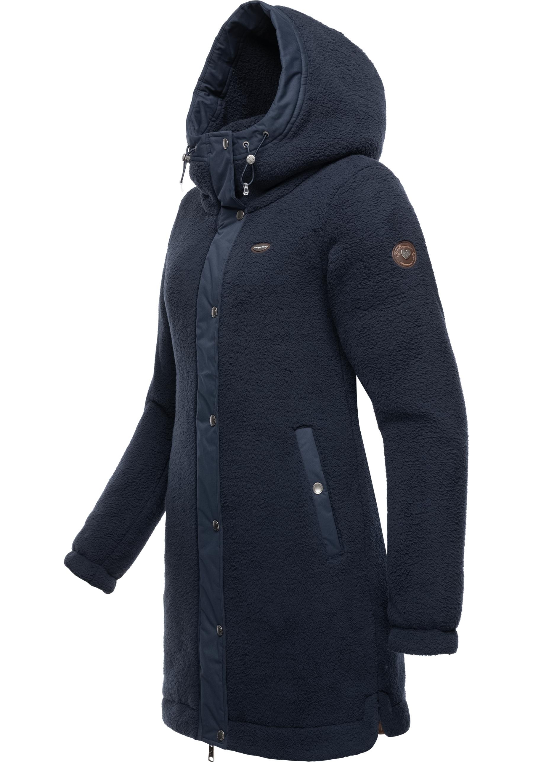 Ragwear Outdoorjacke »Cousy«, mit Kapuze, flauschige Übergangsjacke mit Teddyfell und Kapuze