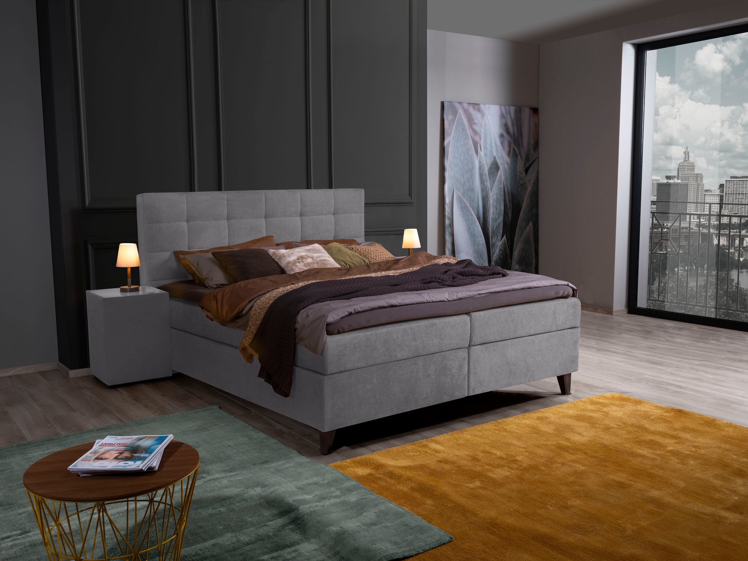 alina Boxspringbett »Neomi«, inklusive Matratze und Topper