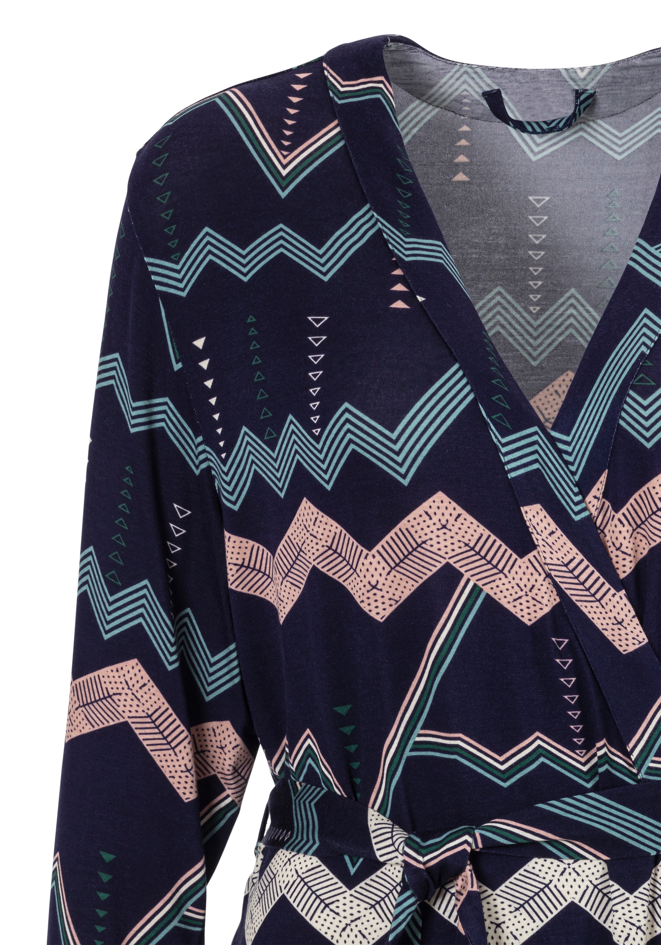 grafischem LASCANA online Muster Kimono, | BAUR bestellen mit Zick-Zack