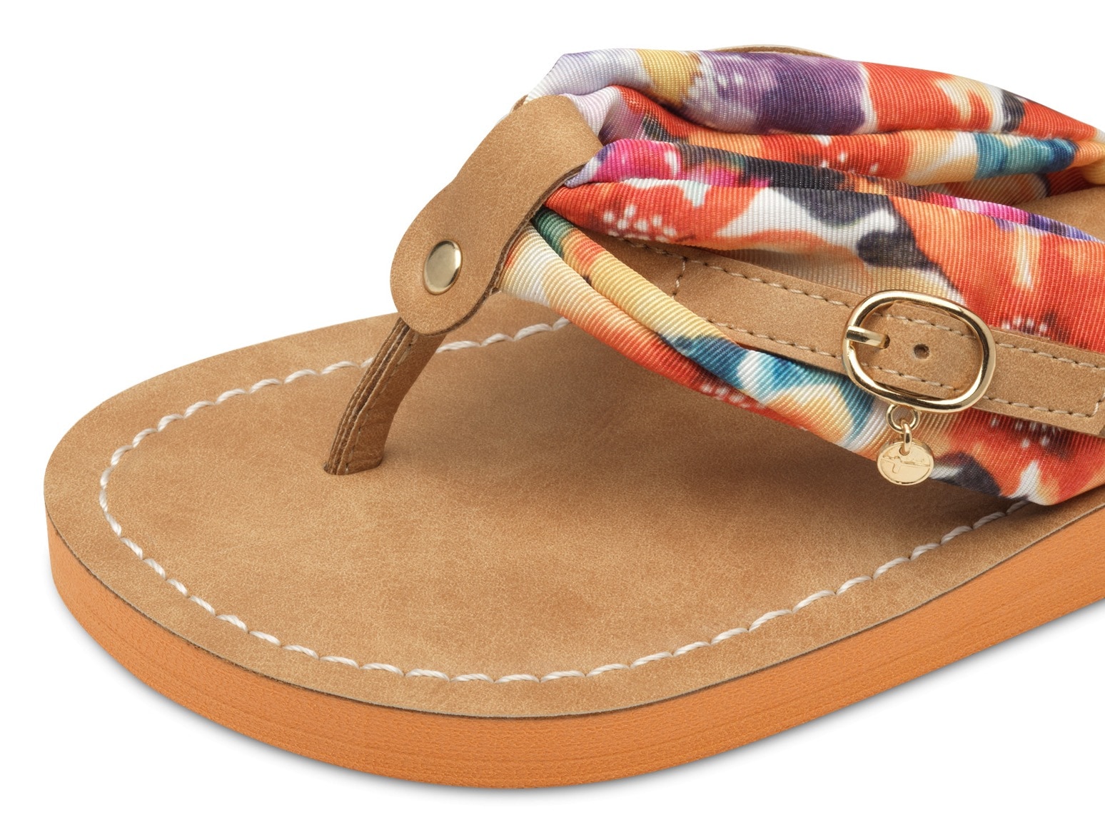 Tamaris Zehentrenner »AVRIL«, Sommerschuh, Flats, Schlappen mit T-Logoanhänger