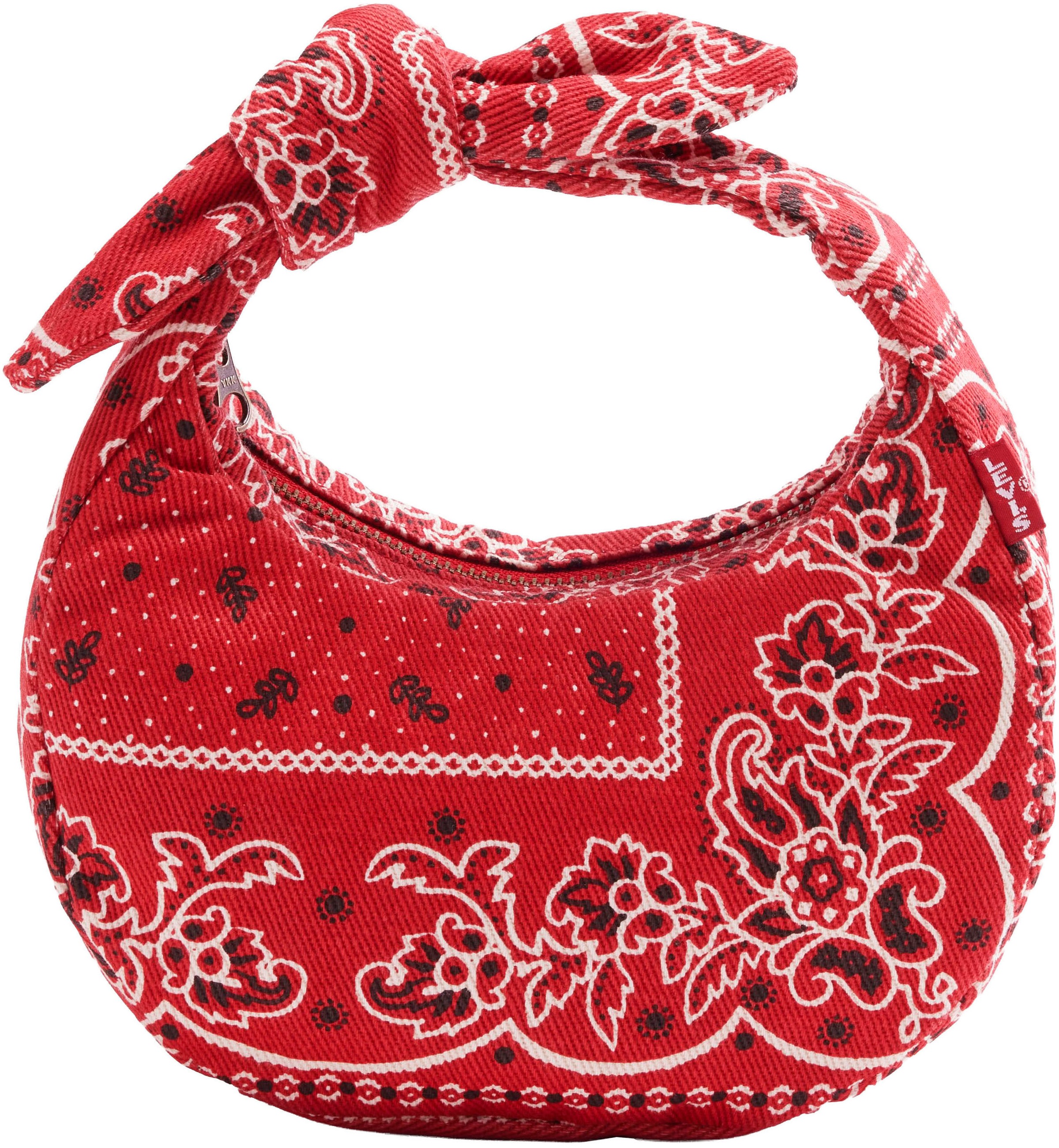 LEVI'S Damen Mini Bagsmall satya bandana urban rot, Web, Baumwolle, bedruckt, Taschen, mit Knoten-Henkel