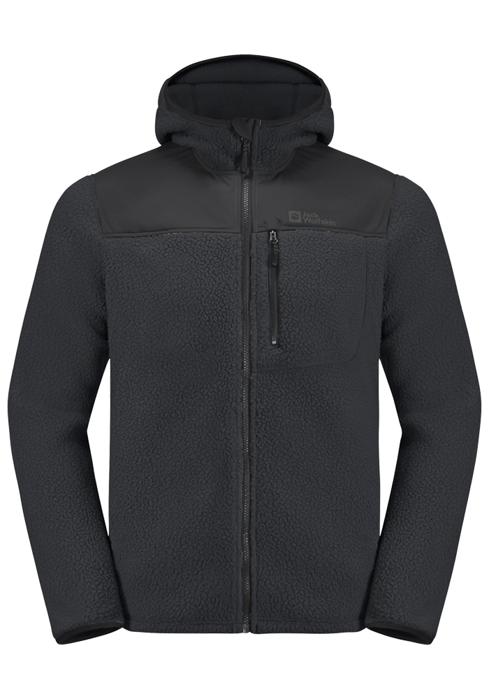 Jack Wolfskin Fleecejacke »KAMMWEG PILE FZ M«, mit Kapuze