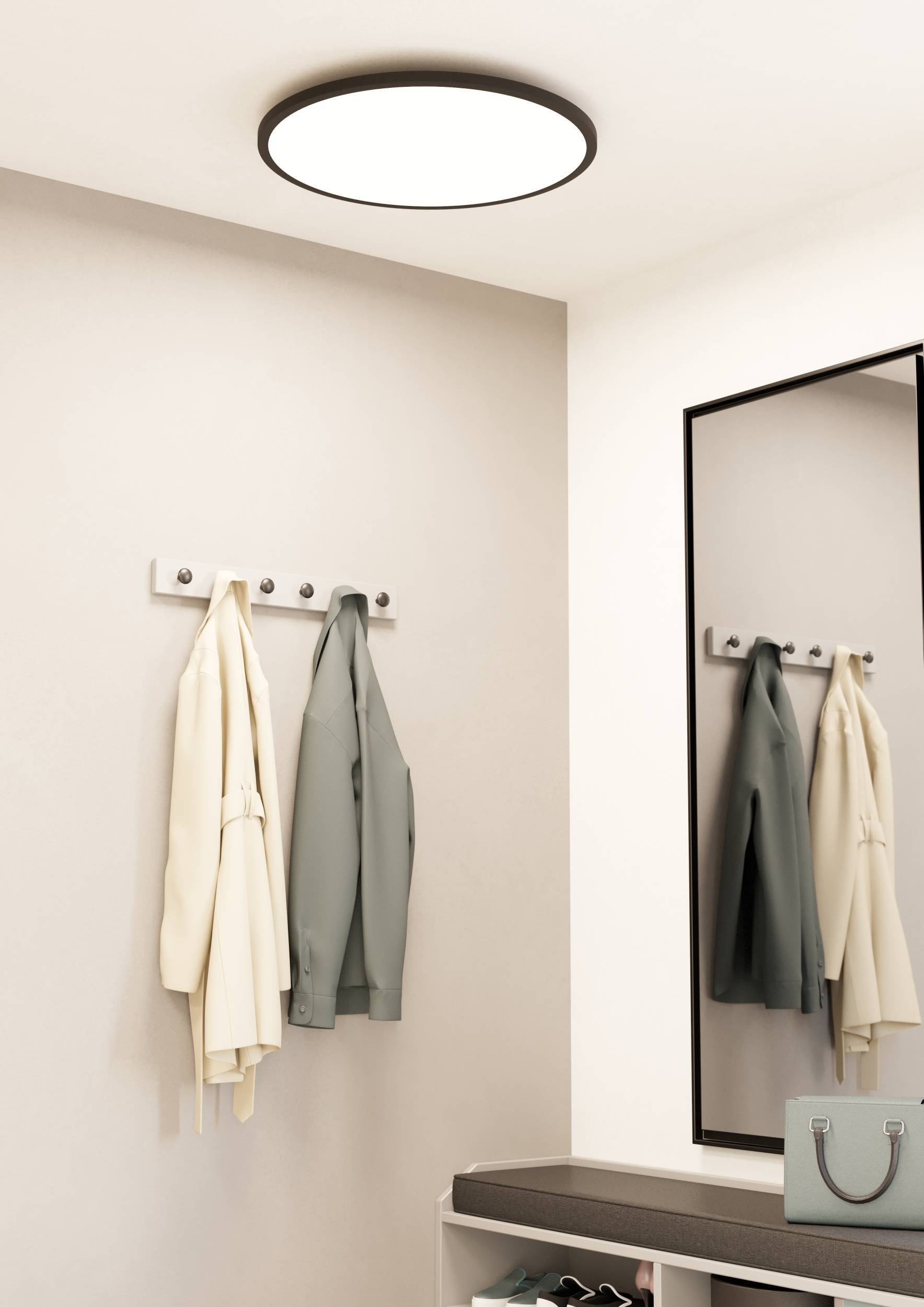 EGLO Deckenleuchte »Sarsina-Z Deckenlampe, ZigBee 3.0, Deckenlampe, Metall, Flurlampe« LED-Modul 1 Stk. Kaltweiß | Neutralweiß | Warmweiß Wand-/Deckenleuchte - H5,2 x Ø60 cm - schwarz - 41W inkl.