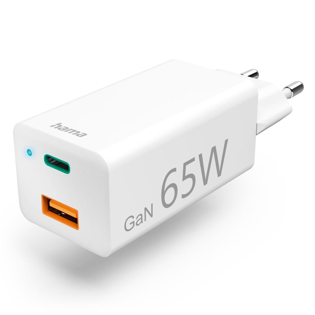 USB-Ladegerät »GaN Ladegerät 65 Watt 2 Port USB C Power Delivery+USB A Quick Charge«