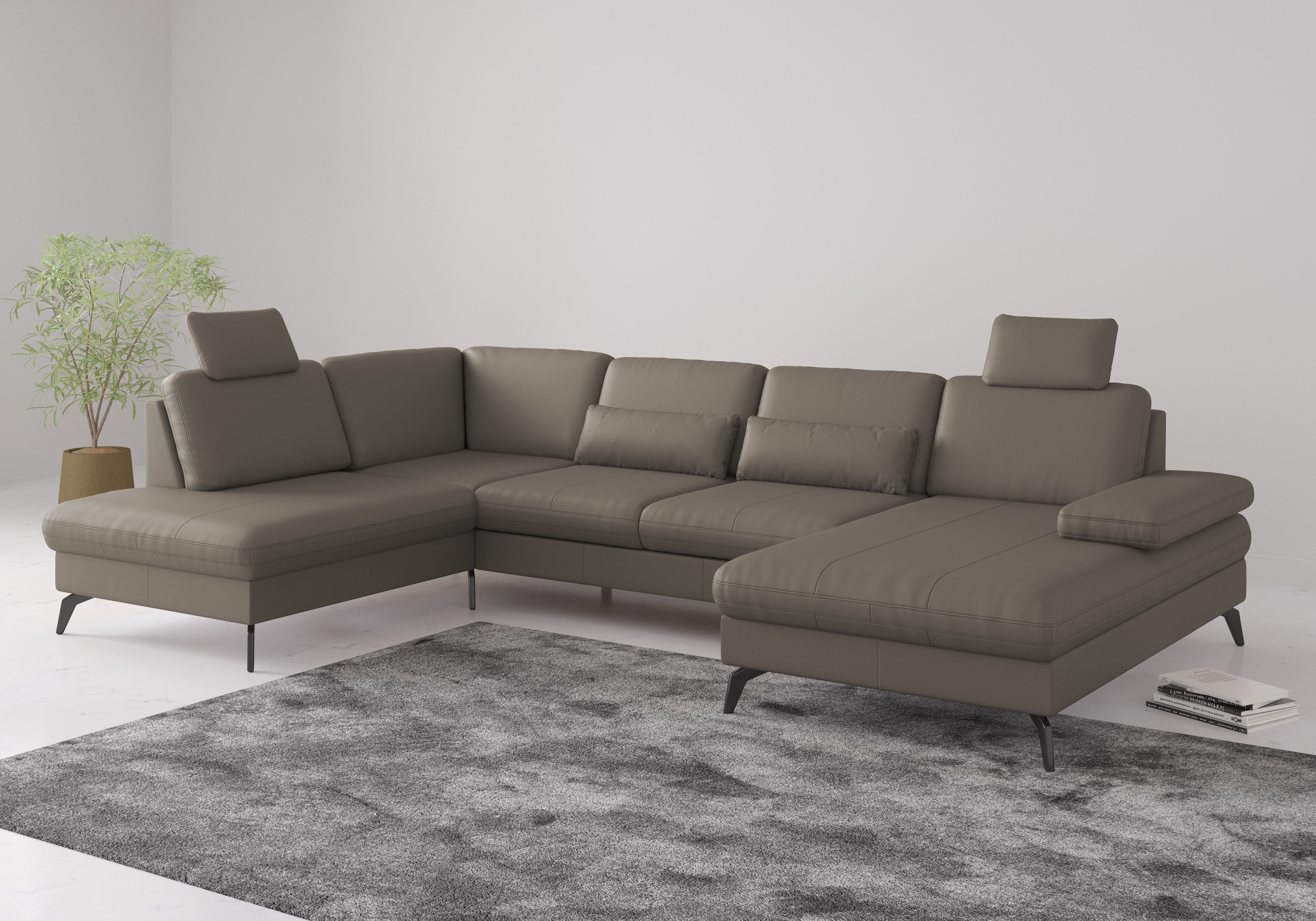 sit&more Wohnlandschaft "Morris Jubi" wahlweise mit Armteilverstellung, Schlaffunktion & Bettkasten