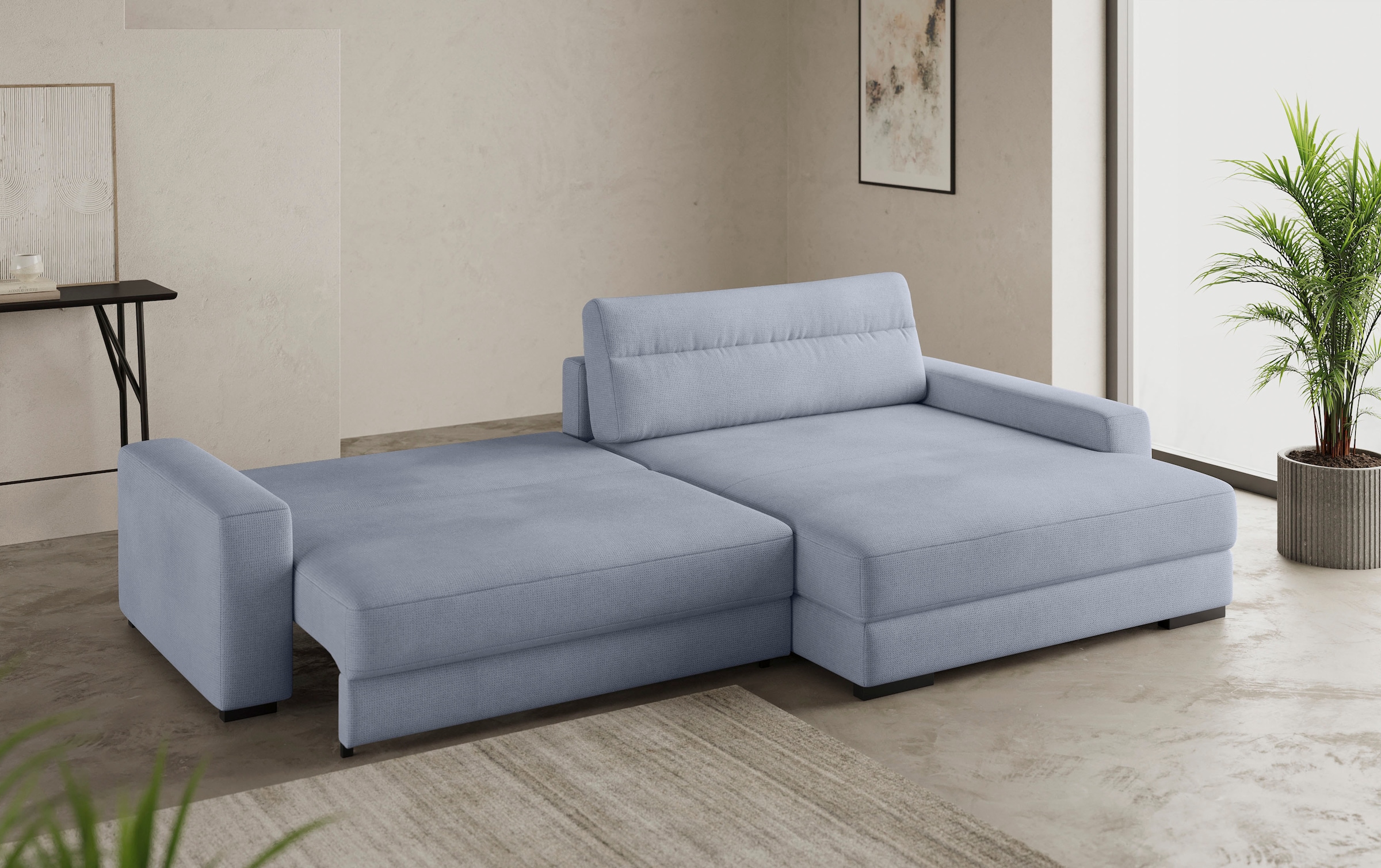 Mr. Couch Ecksofa »Marcello DuraFlex L-Form«, EasyBett, Bettkasten, Kaltschaumpolsterung, bis 140 kg belastbar