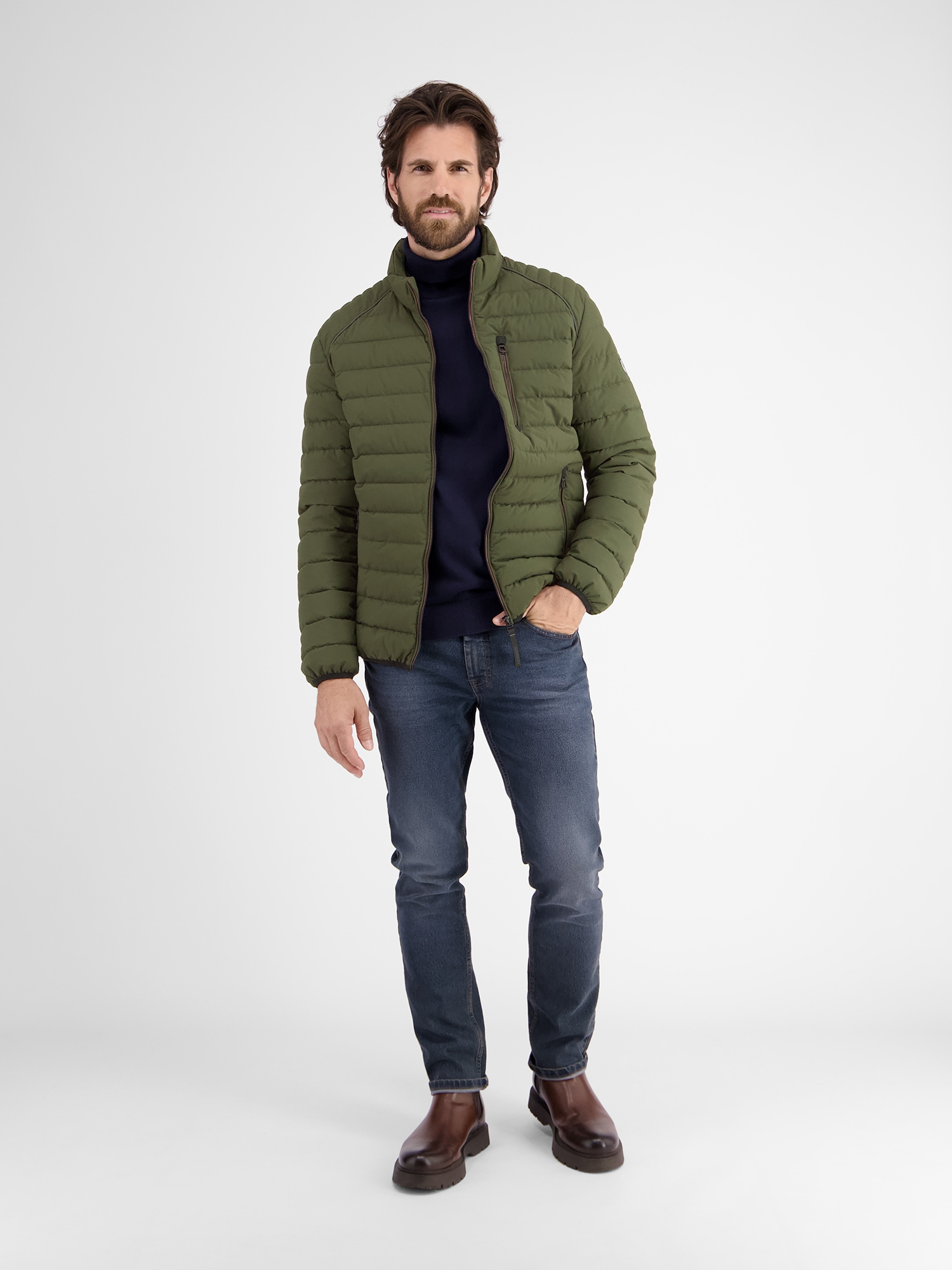 LERROS Steppjacke »LERROS Leichte Herren Funktions-Steppjacke«, ohne Kapuze, Wasser_Wind