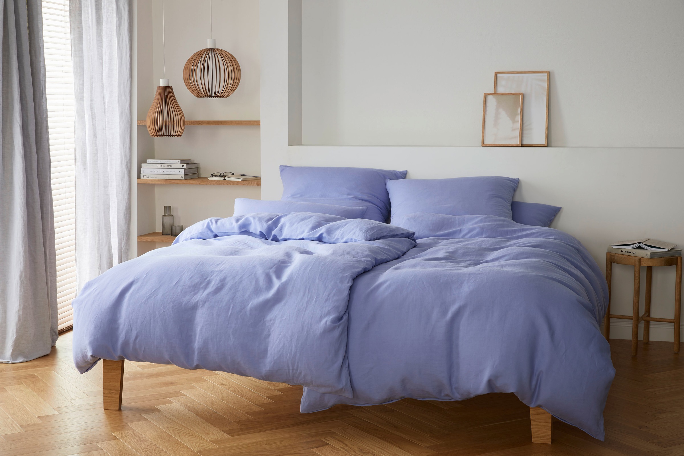 Elegante Bettwäsche »Breeze in Gr. 135x200 oder 155x220 cm«, Bettwäsche in Halbleinen-Qualität, Bettwäsche mit Reißverschluss