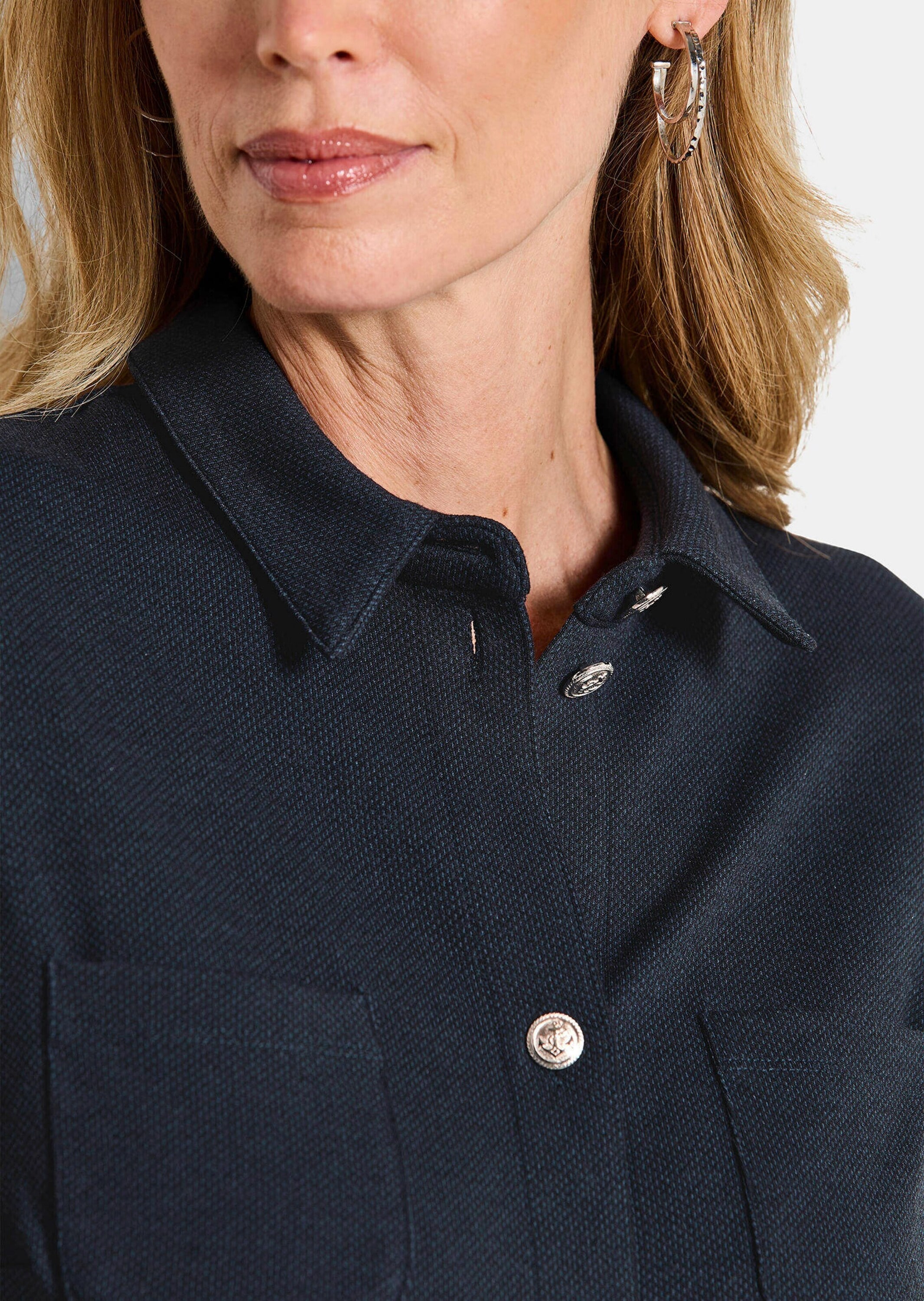 GOLDNER Jerseykleid »Kurzgröße Maritimes Kleid aus Interlock Jersey«