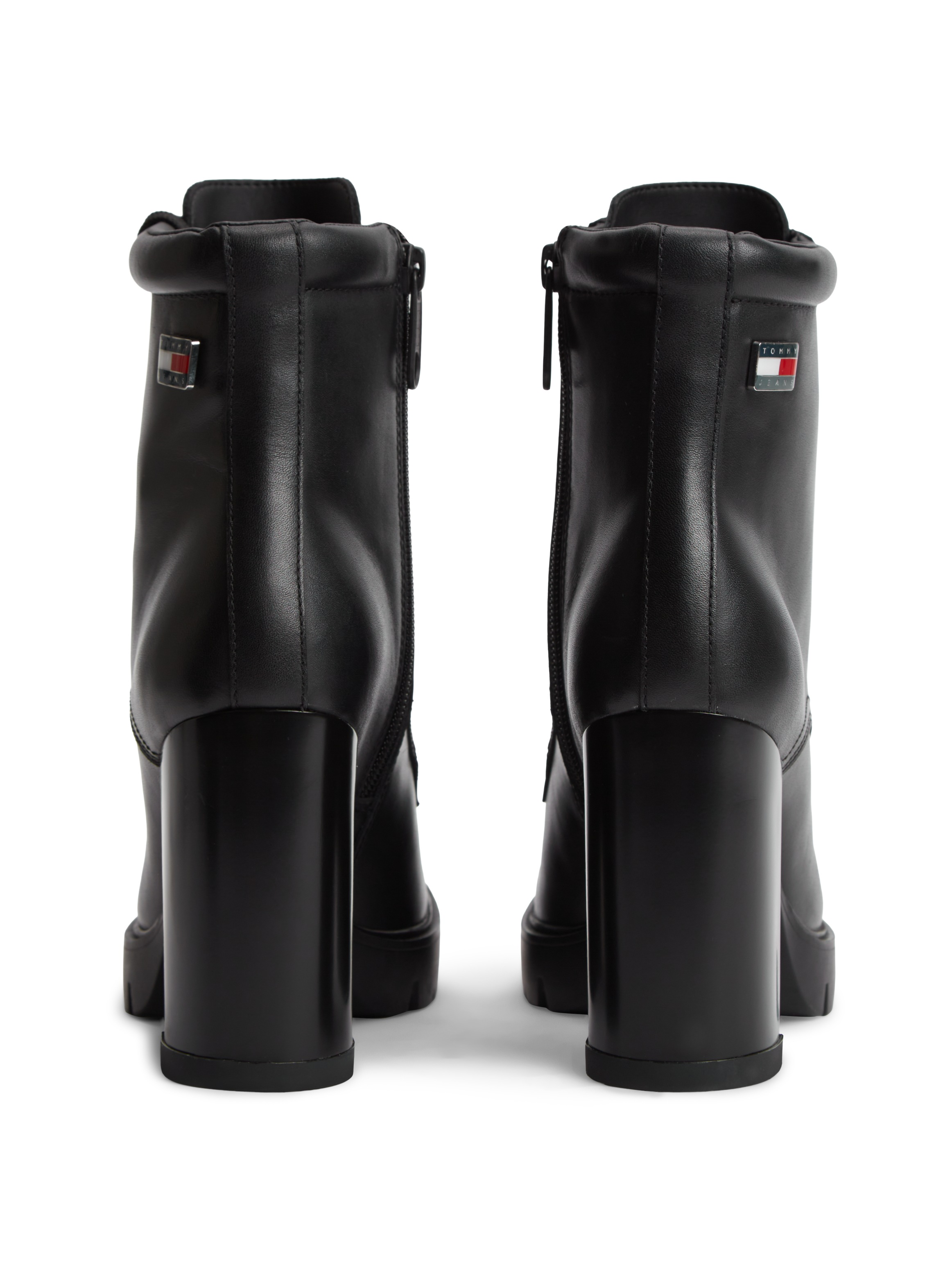 Tommy Jeans High-Heel-Stiefelette »TJW LACE UP HIGH HEEL BOOTS«  Blockabsatz, Schnürstiefelette mit Logoflag