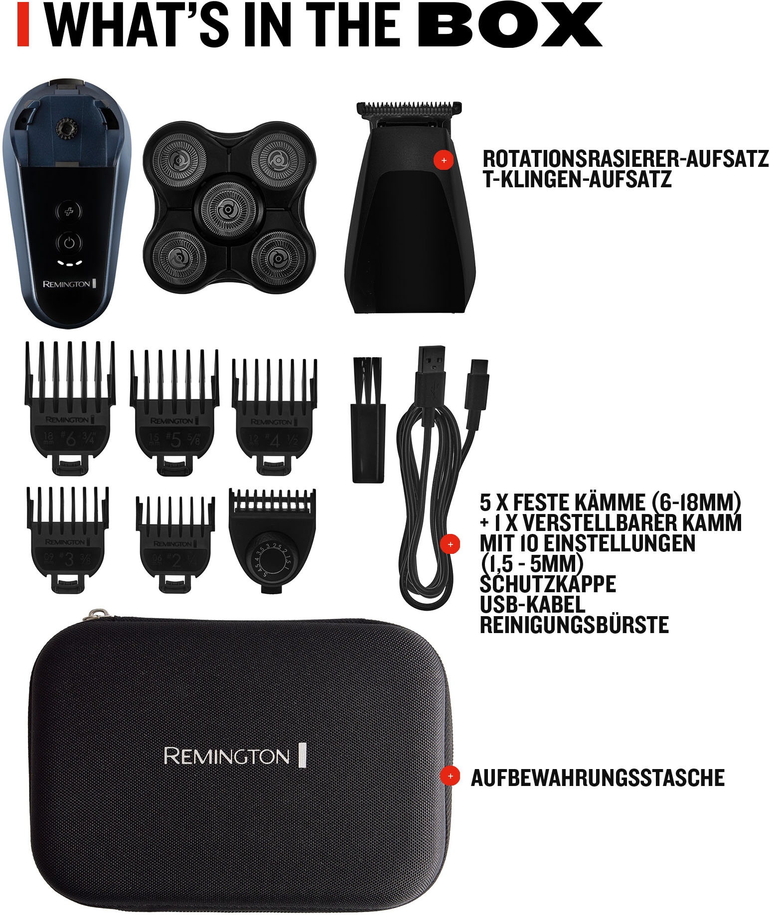 Remington Glatzen-Rasierer »XR8000« Balder Head & Beard Elektrorasierer für Nass-& Trockenrasur