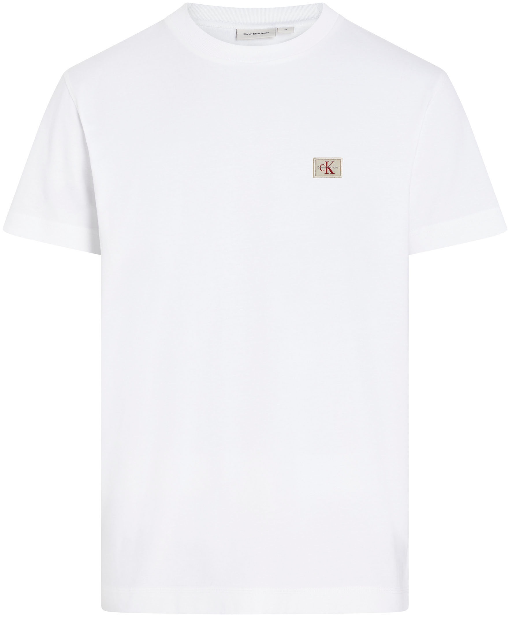 Calvin Klein Jeans Rundhalsshirt »WOVEN LABEL REGULAR TEE«, Logostickerei