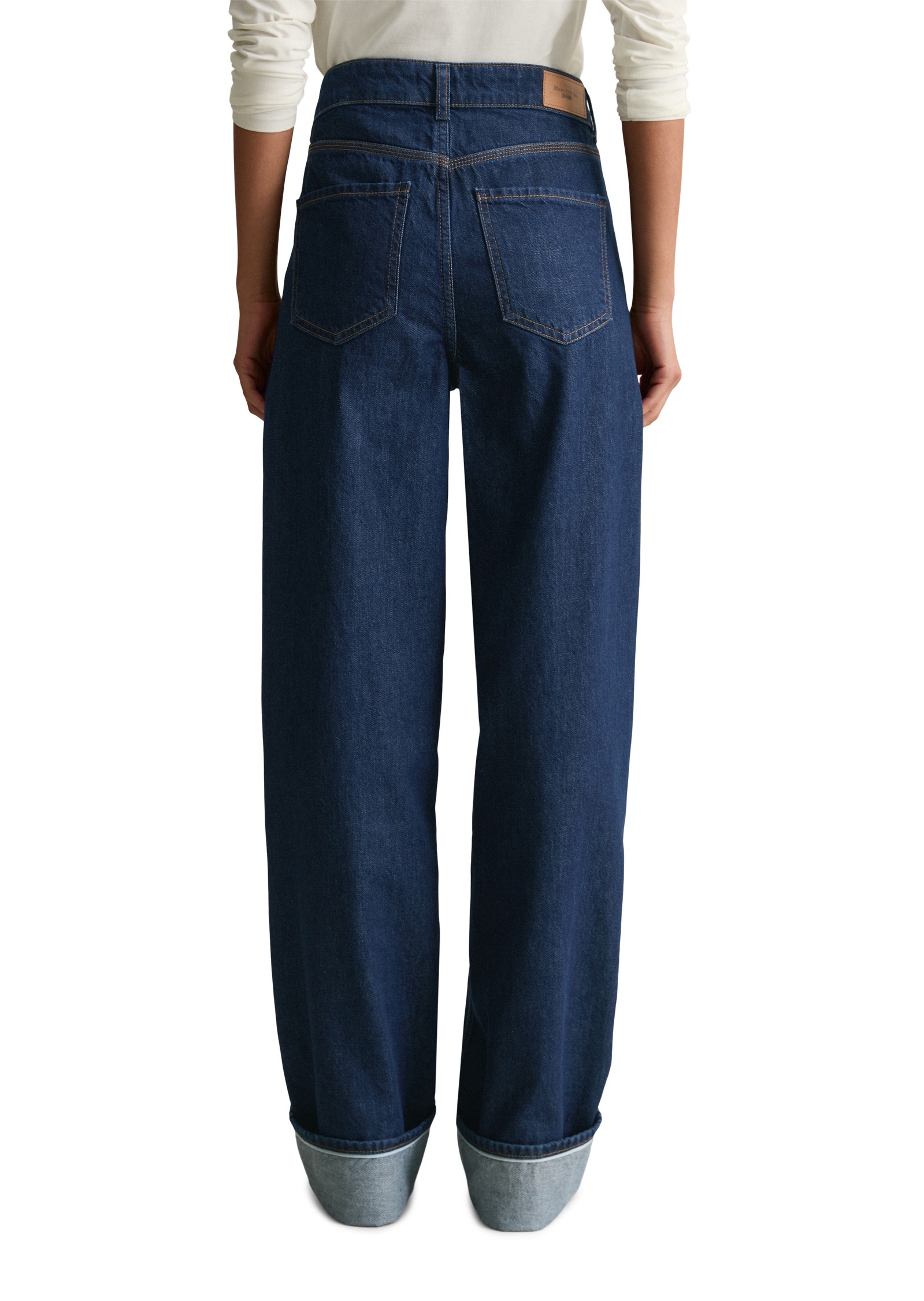 Marc O'Polo DENIM Weite Jeans »aus dunkelblauem Rigid Denim«