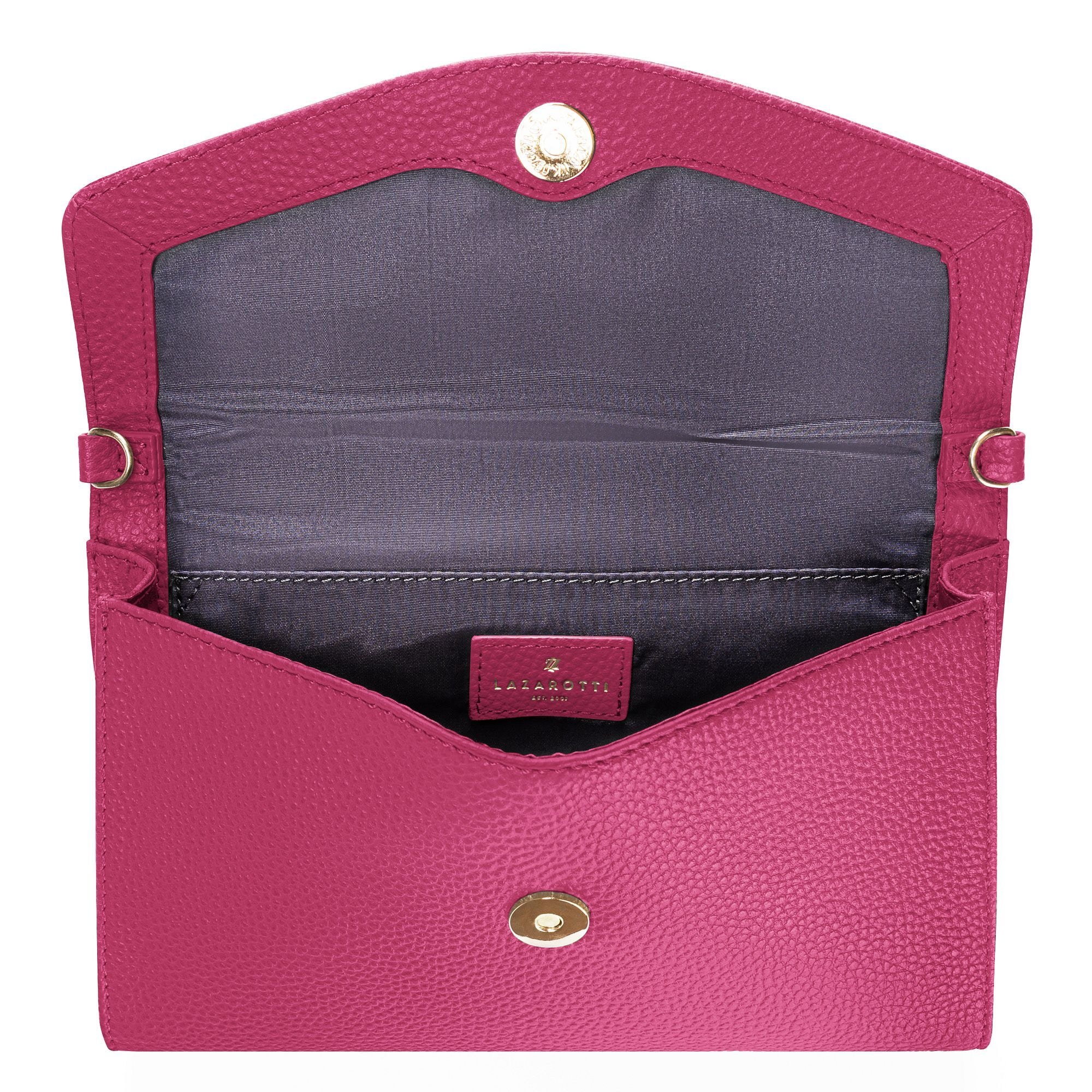 Lazarotti Clutch »Bologna Leather Clutch Umhängetasche Leder 23 cm«