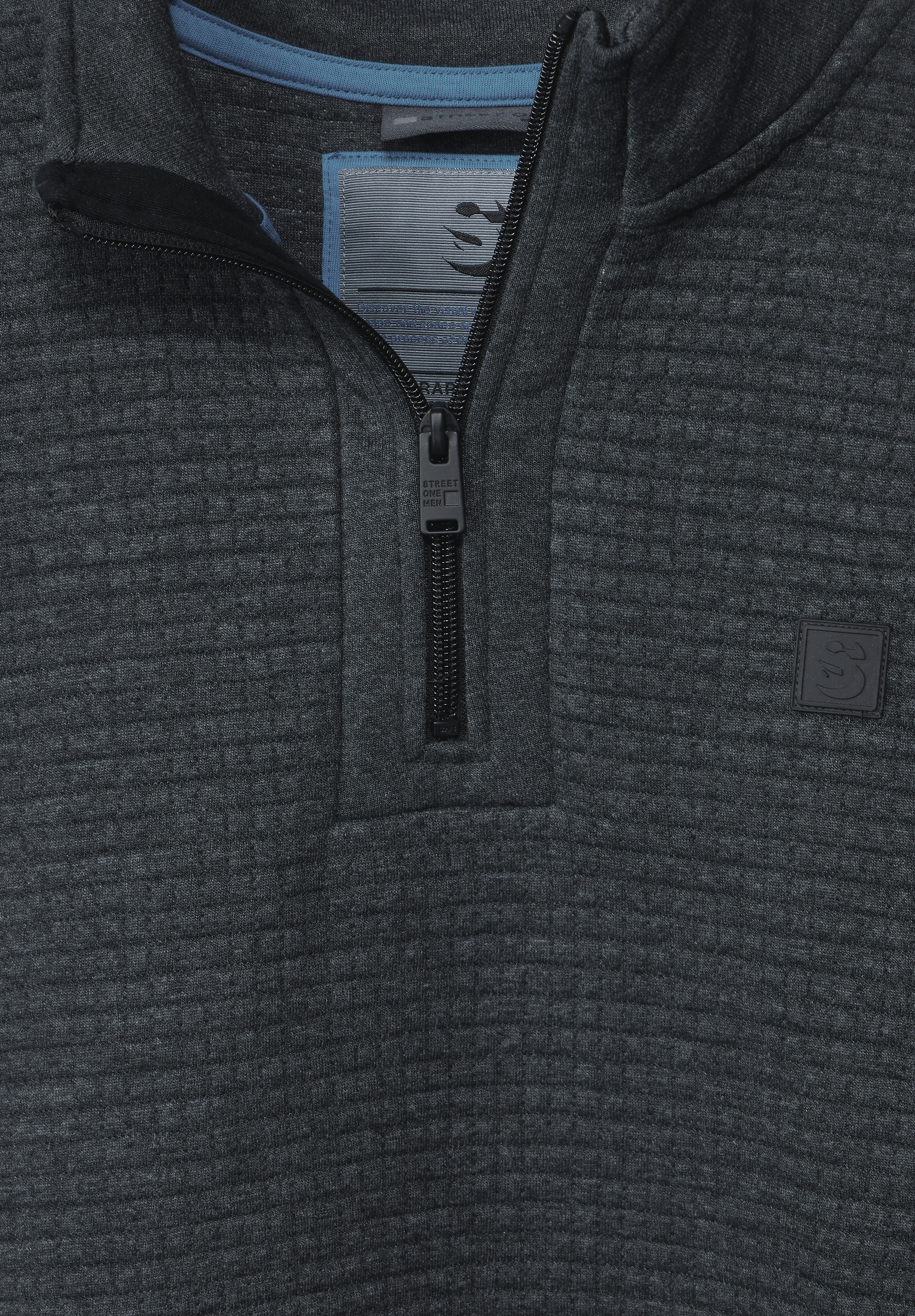STREET ONE MEN Sweatshirt, mit Stehkragen