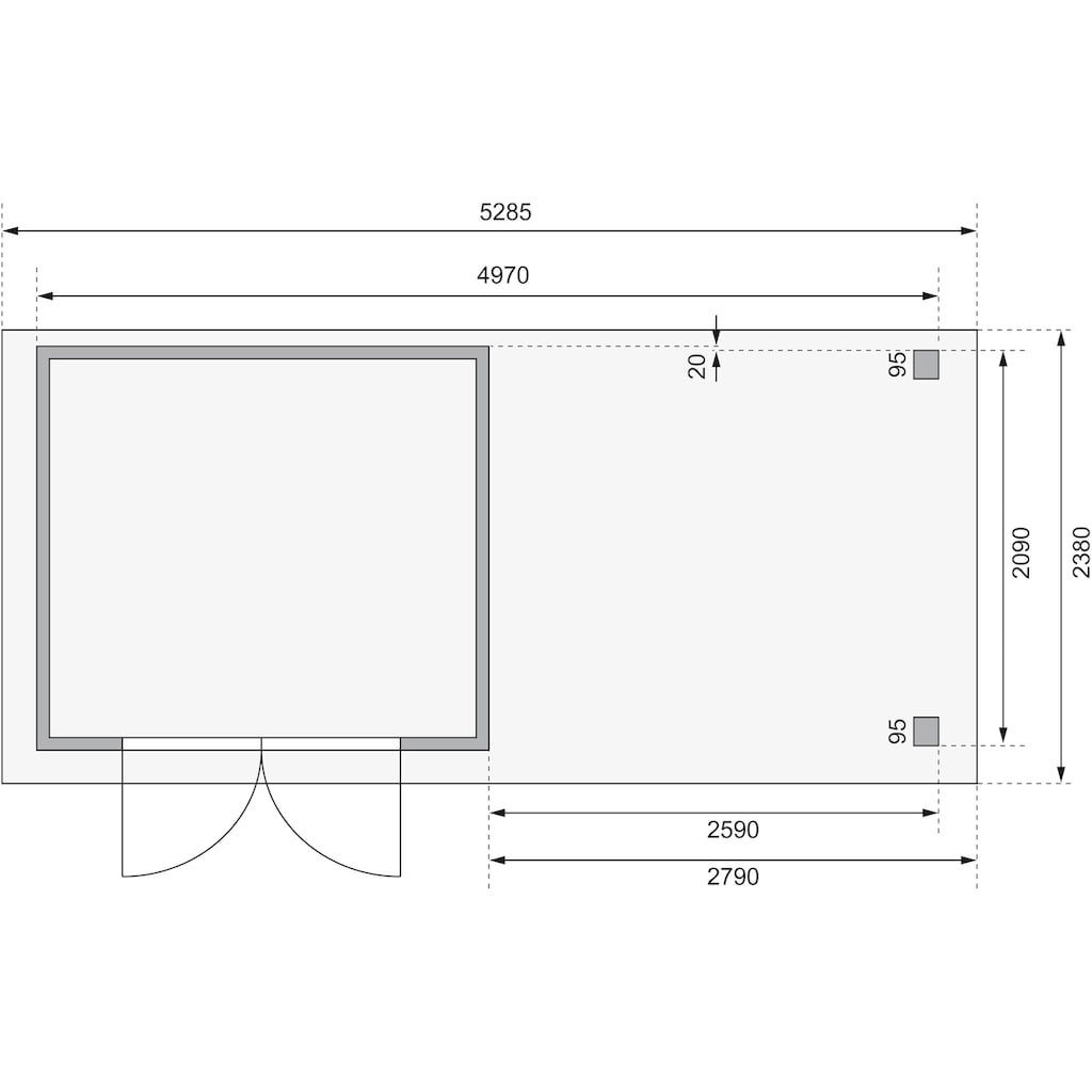 Karibu Gartenhaus »Arnis 3«, (Set)