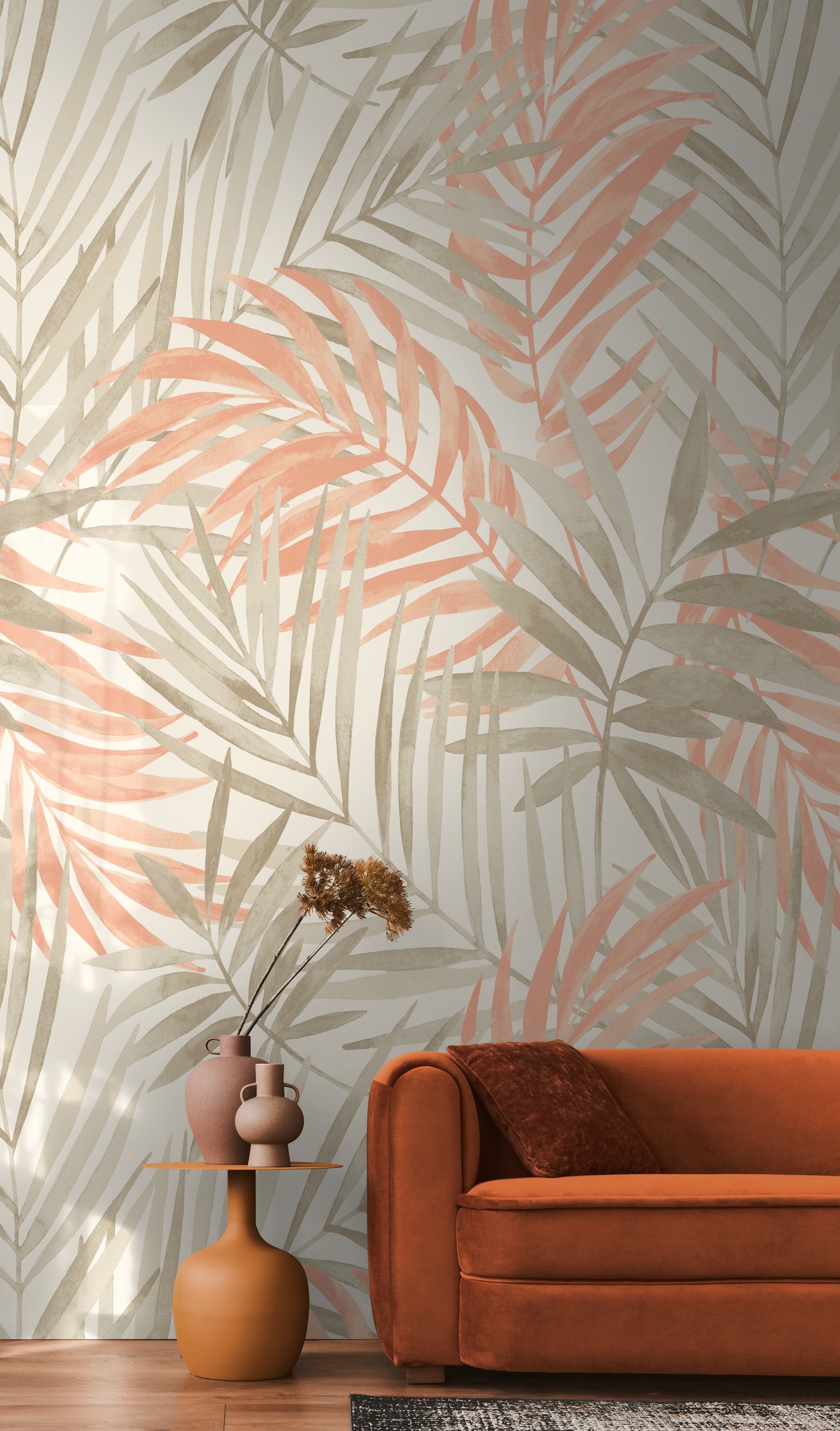 living walls Vliestapete »Fototapete Palmenblätterranken erweiterbar«