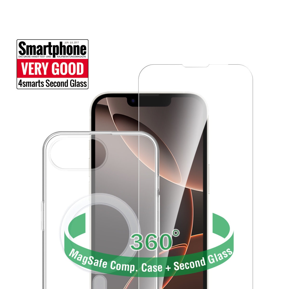 4smarts Handyhülle »360° Premium Protection Set für Apple iPhone SE (4.Gen)«, Backcover, Schutzhülle, Handyschutzhülle, Case, Schutzcase, stoßfest