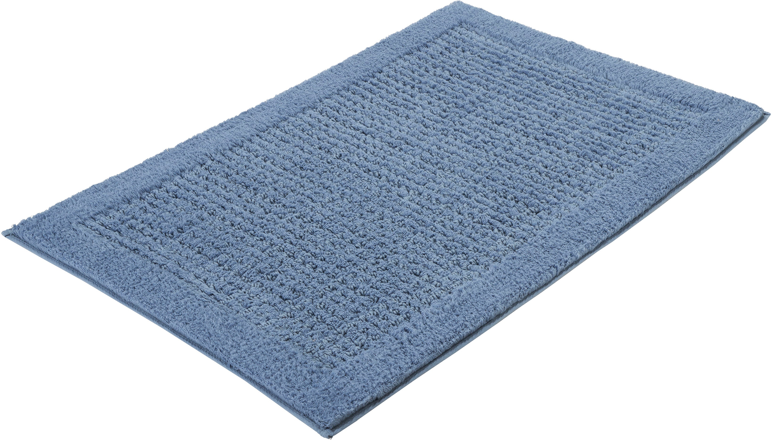 Kleine Wolke Badematte "Net, Badvorleger, Badezimmer Teppich" Höhe 17 mm rutschhemmend beschichtet fußbodenheizungsgeeignet Badteppich, Uni Farben, rutschhhemmend