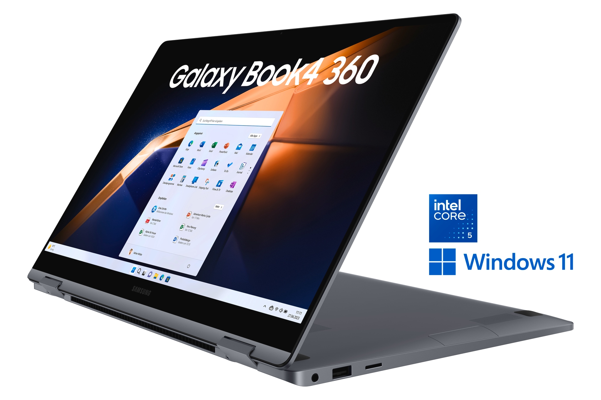 Samsung Convertible Notebook »NP750Q Galaxy Book4 360 15''«, 39,6 cm, / 15,6 Zoll, Intel, Core 5, 512 GB SSD, Intel Core 5 120U Prozessor, 16 GB + 512 GB
