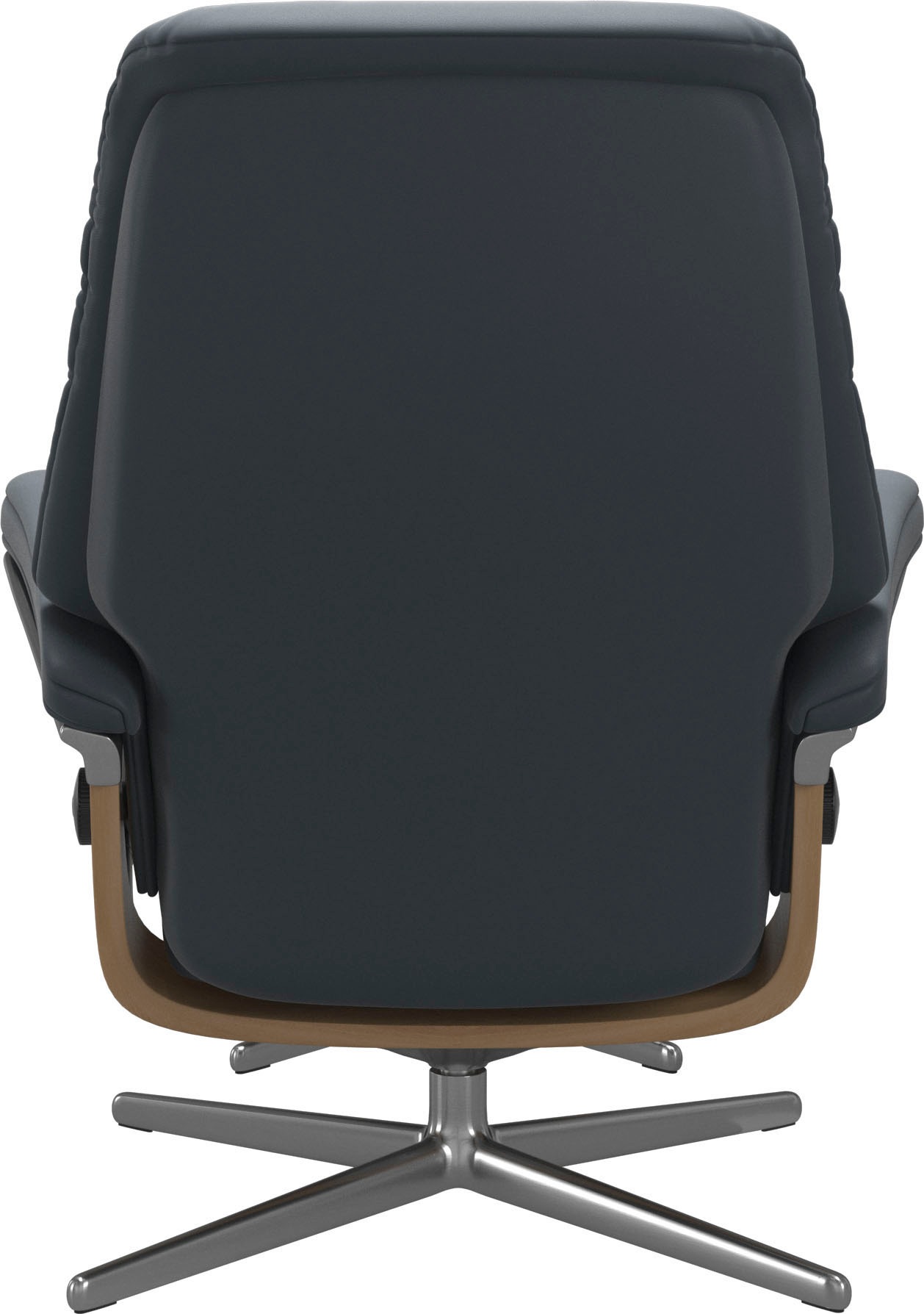 Thumbnail - Stressless Relaxsessel "Sunrise" Set, Relaxsessel mit Hocker, mit Hocker, mit Cross Base, Größe S, M & L, Holzakzent Eic...