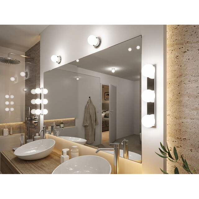 Paulmann Deckenleuchte »Selection Bathroom Gove IP44 max. 1x20W Satin/Chrom  Glas/Metall«, 1 flammig-flammig, G9 | BAUR