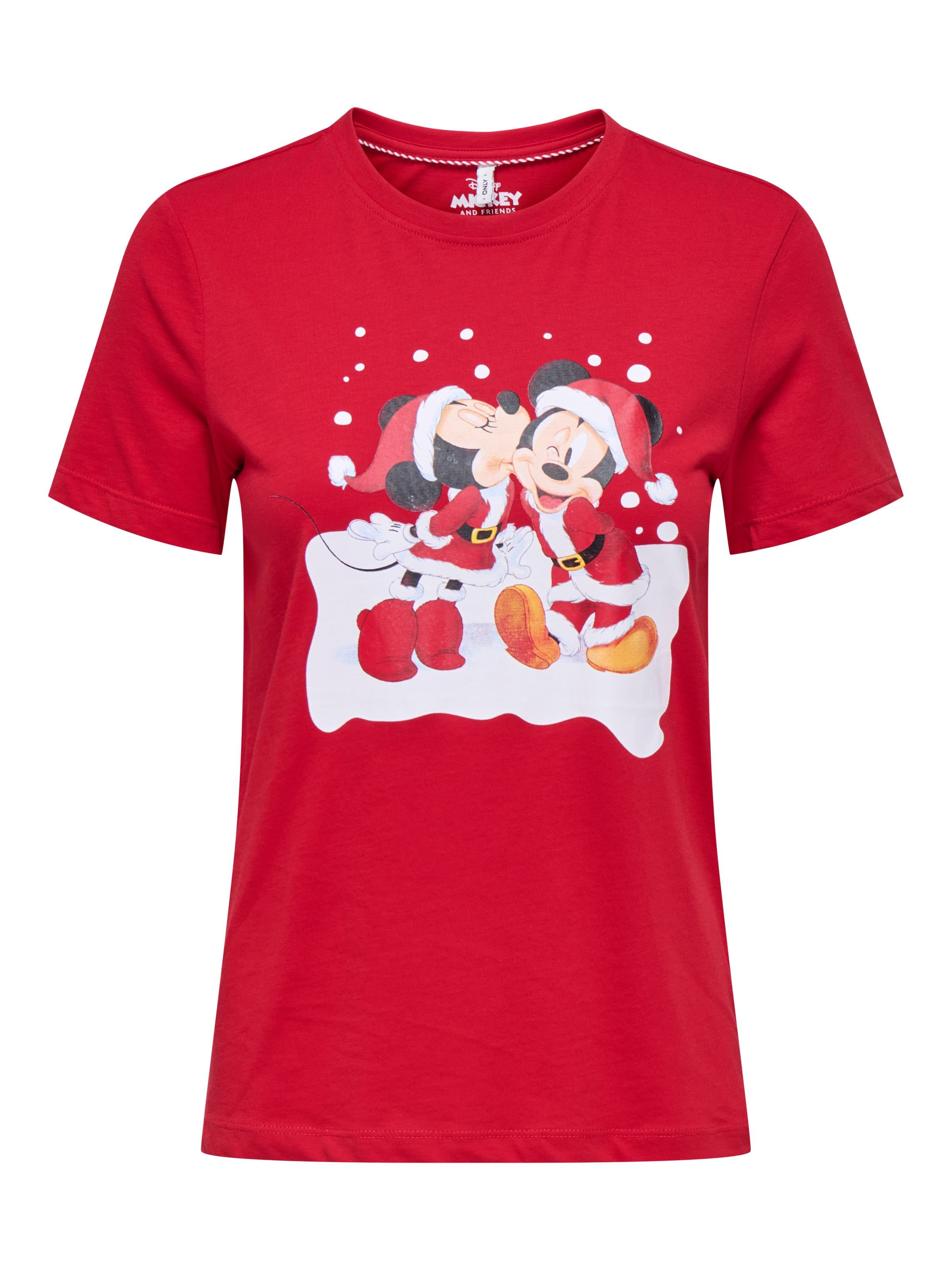 ONLY Kurzarmshirt "ONLMICKEY LIFE REG S/S TOP BOX XMAS JRS" günstig online kaufen