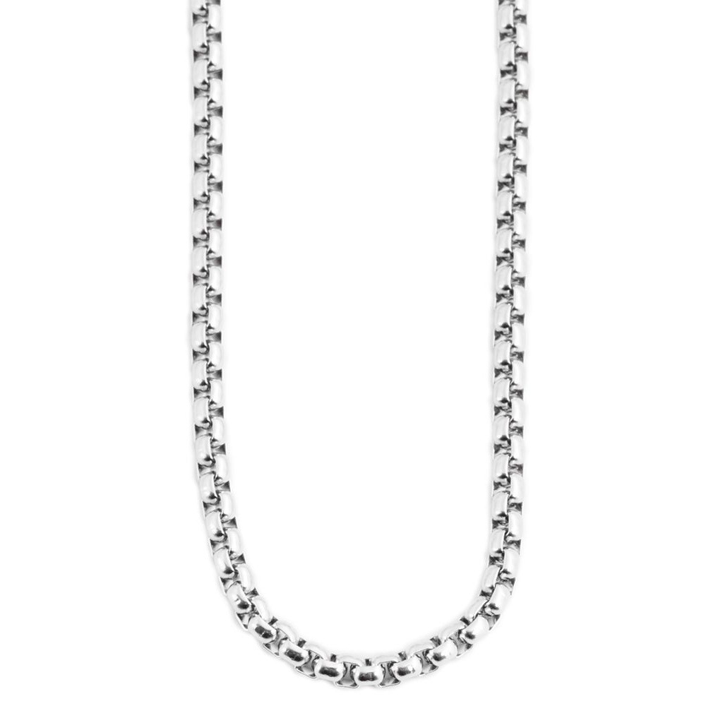 Gliederkette ADELIA´S "Unisex Halskette – Venezianerkette aus Edelstahl 60 cm", silber, Halsketten, Damen, 60cm, Edelstahl, Gliederkette, Ein stilvolles Geschenk für besondere Momente 2