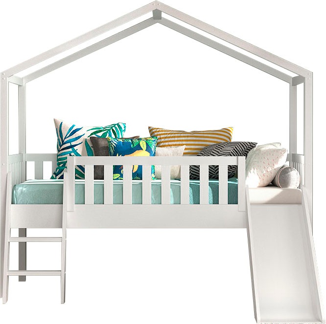 Vipack Hausbett "Kiefer massiv weiß lackiert, Made in Europe, stabil gebaut günstig online kaufen