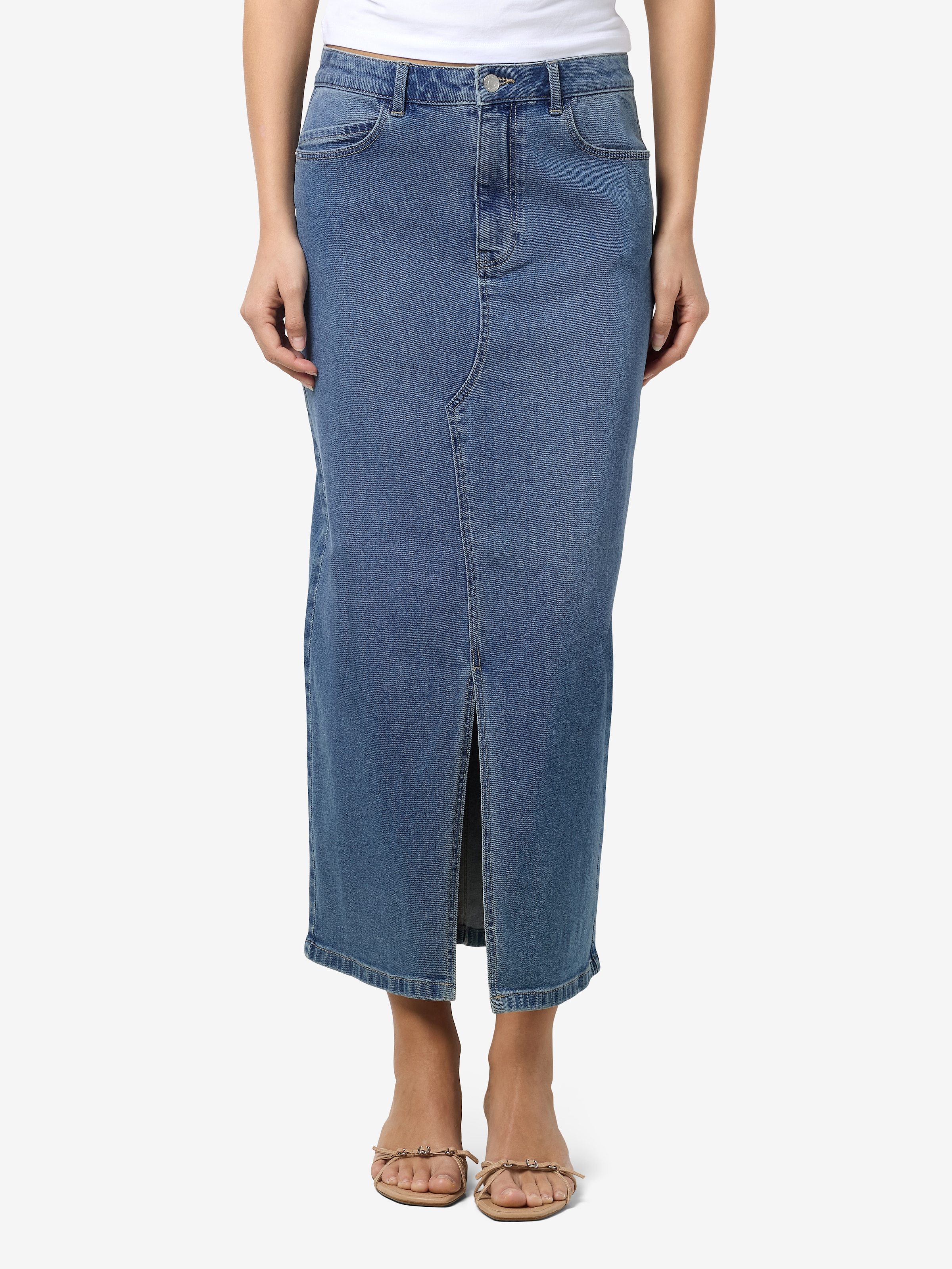 Noisy may Jeansrock "NMKATH NW SLIT MIDI SKIRT VI477MB NOOS" günstig online kaufen