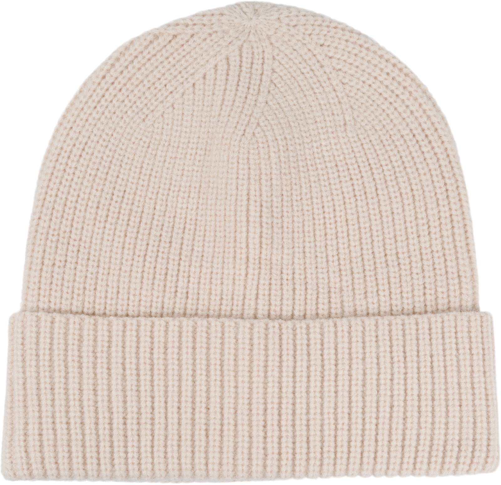 styleBREAKER Strickmütze "Feinstrick Beanie Mütze mit Krempe" 1 Stk.
