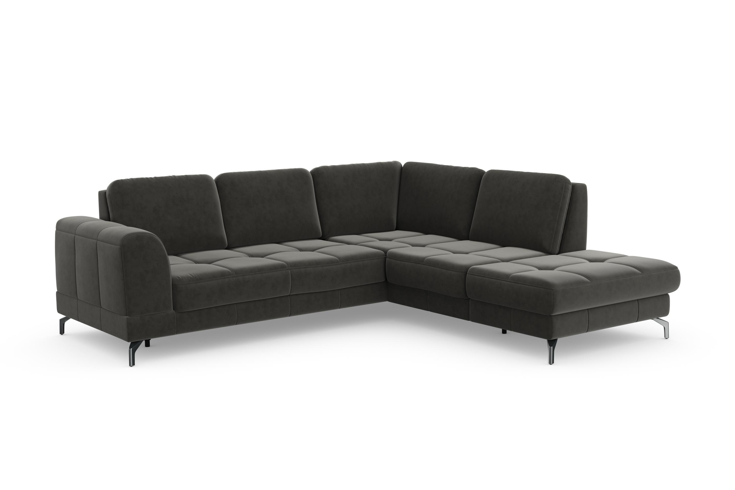 sit&more Ecksofa »Bendigo L-Form«, inklusive Sitztiefenverstellung, Bodenfreiheit 12 cm, in 2 Fußfarben