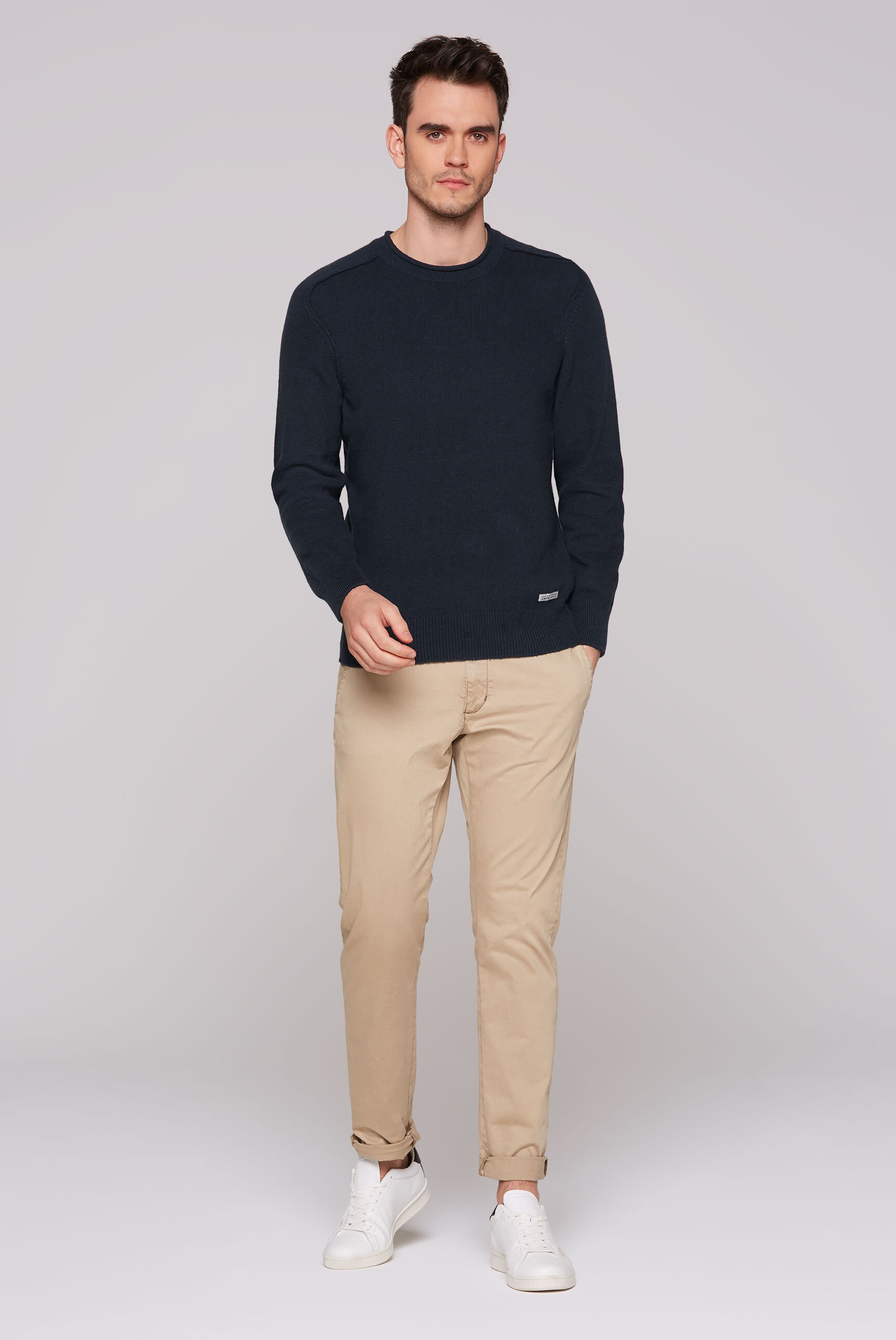 Thumbnail - CMPD Rundhalspullover mit Rollkante am Rundhalsausschnitt