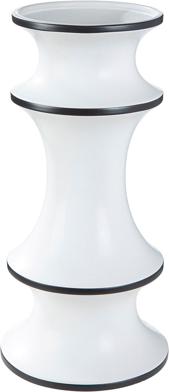 GILDE Tischvase "Vase Lujo schwarz; weiß H. 41 cm" Vase, Lujo, minimalistisch, elegant, zeitlos, urban, Premium