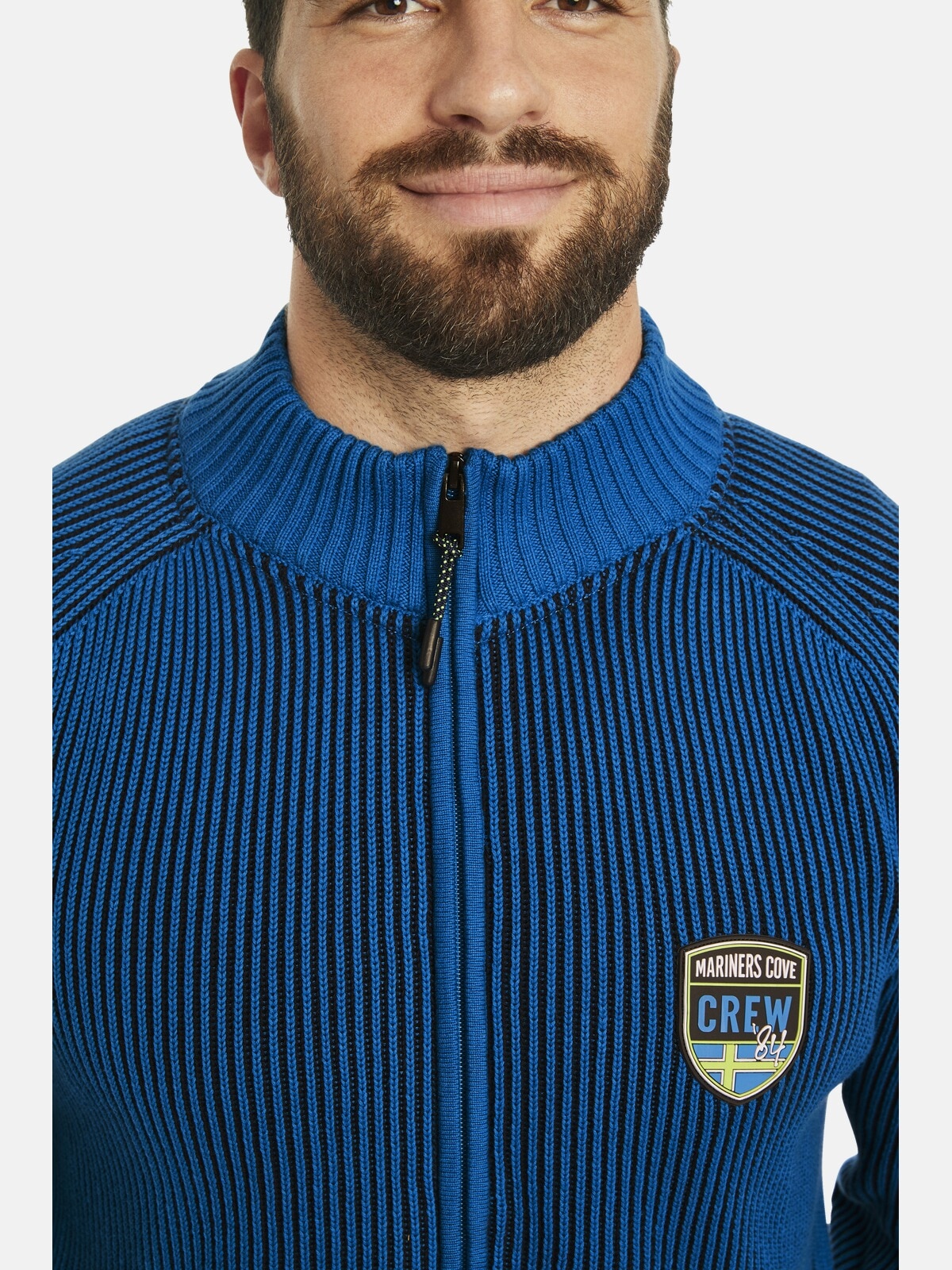 Jan Vanderstorm Strickjacke »Strickjacke VERMUNDUR«, in ansprechender Rippoptik