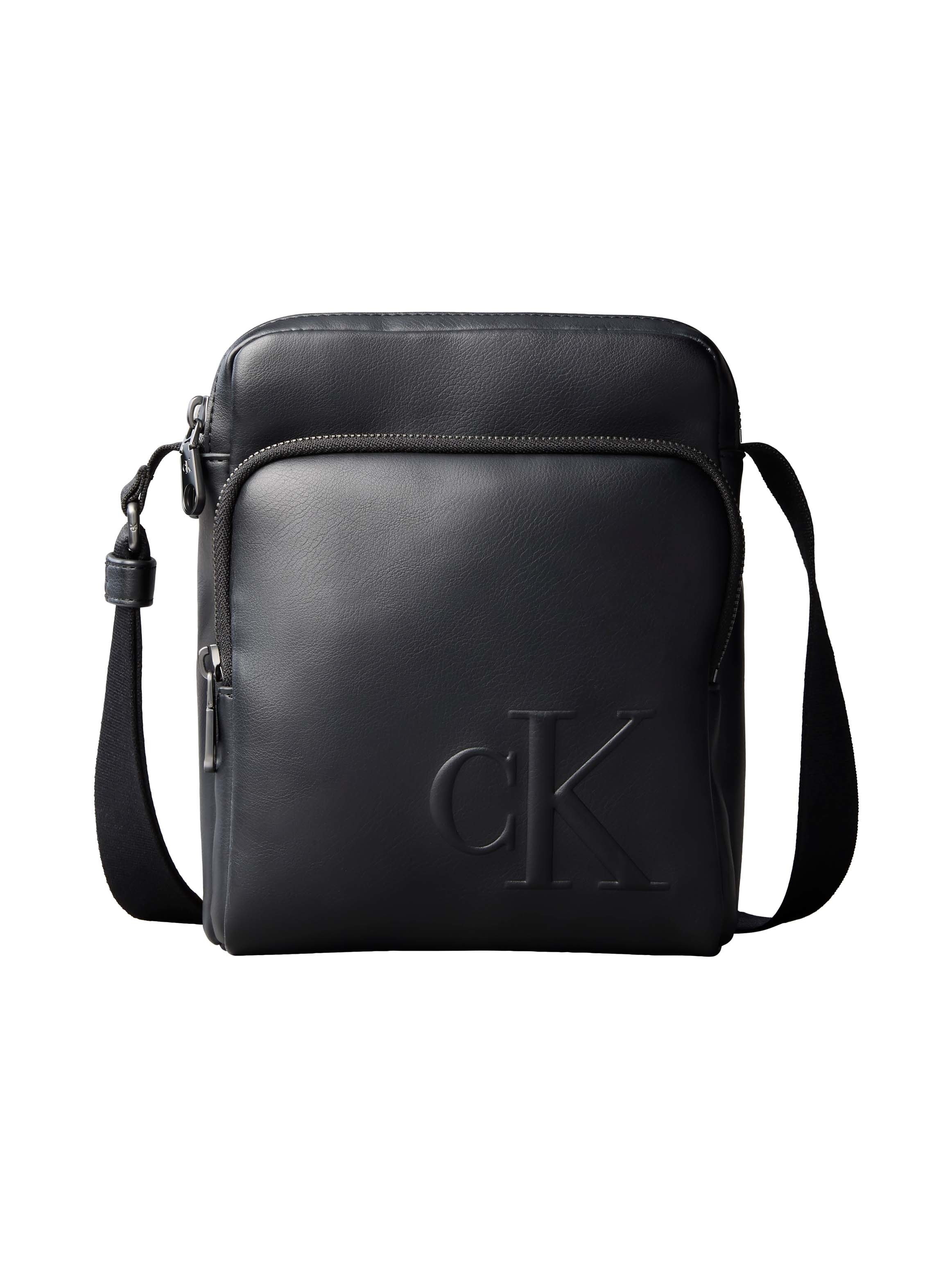 Calvin Klein Bandoulière Bold Ck Pocket Reporter Black One Size male