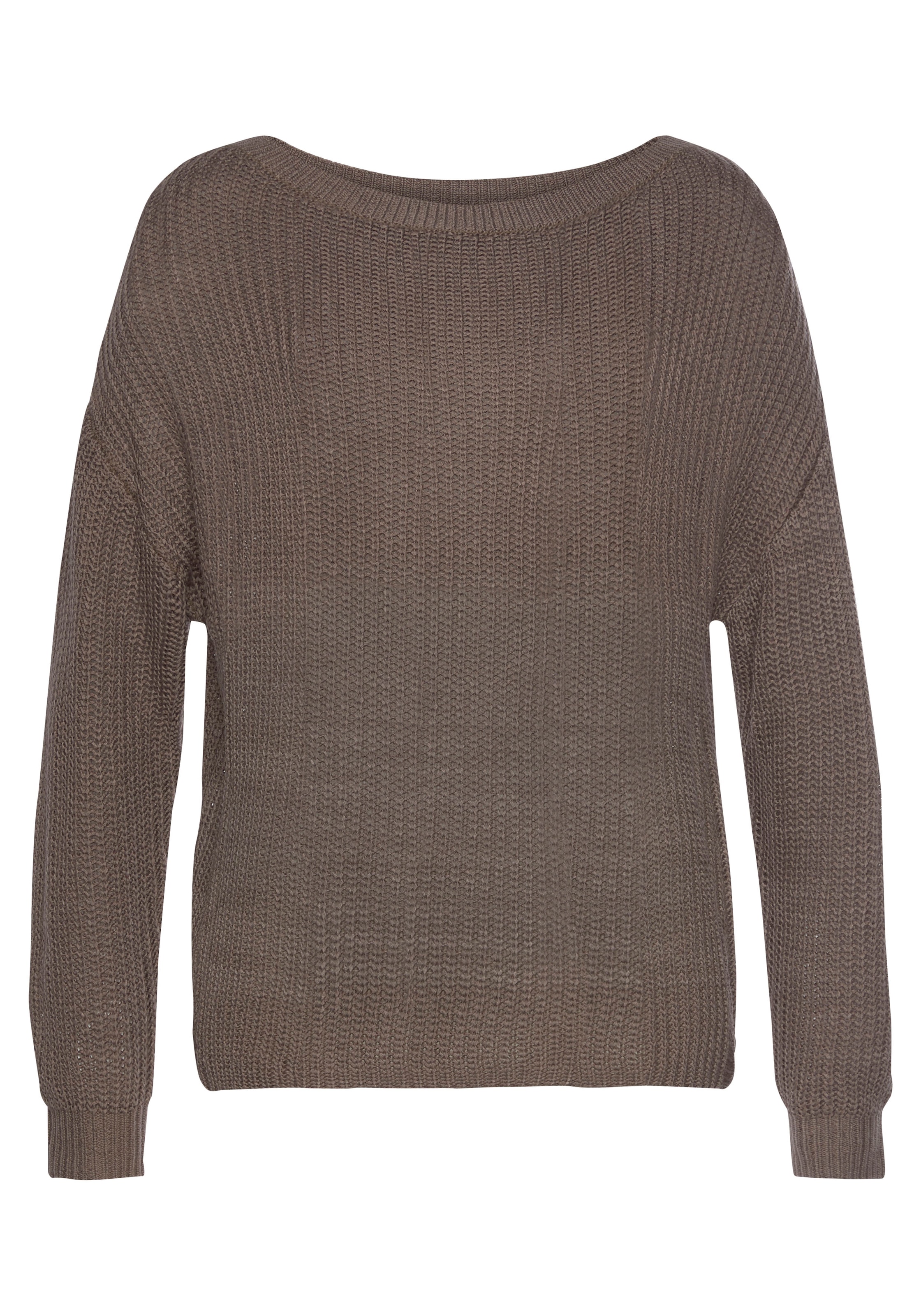 LASCANA Strickpullover, mit überschnittenen Schultern, lässiger Damenpullover, Basic