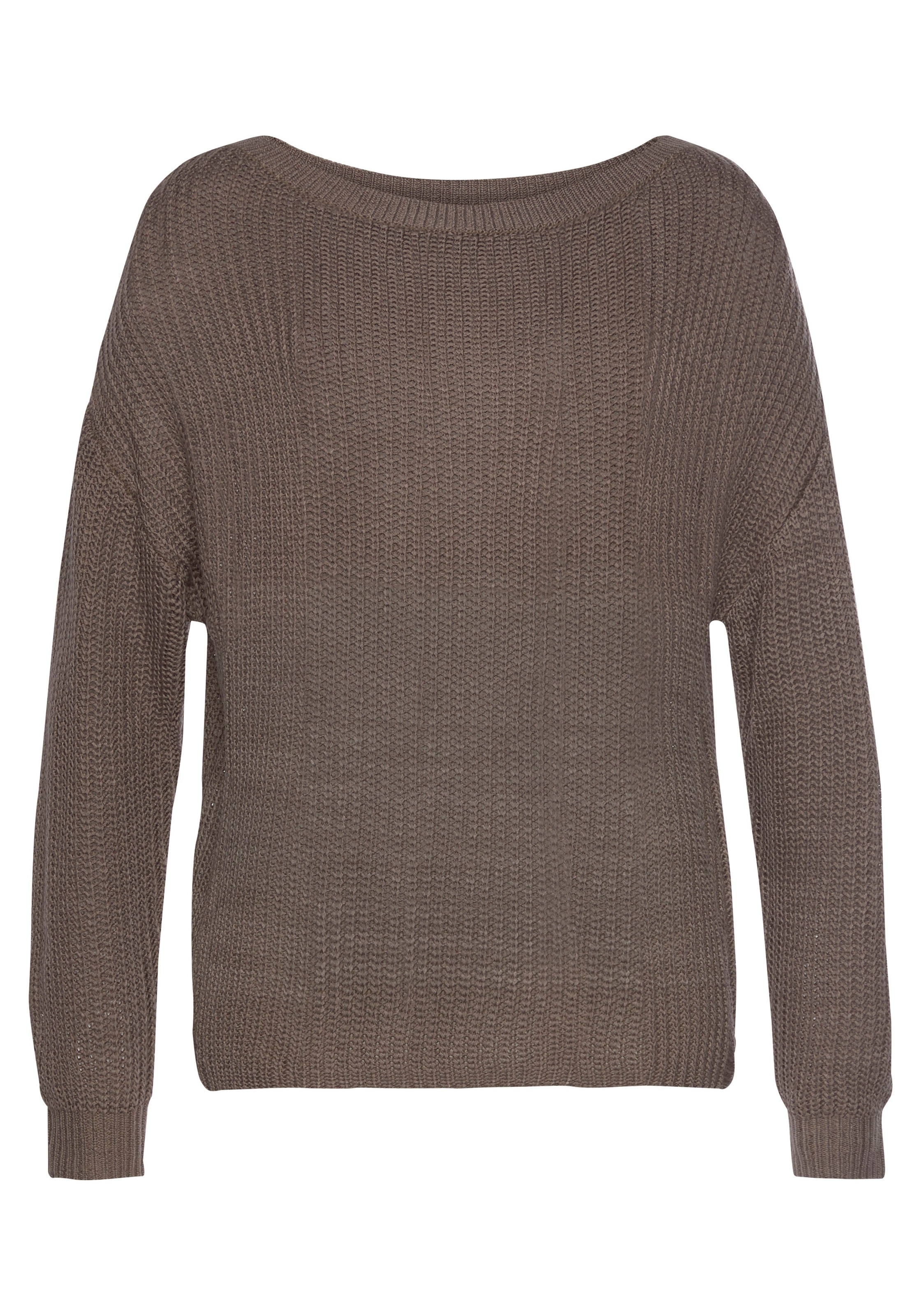 LASCANA Strickpullover, mit überschnittenen Schultern, lässiger Damenpullov günstig online kaufen