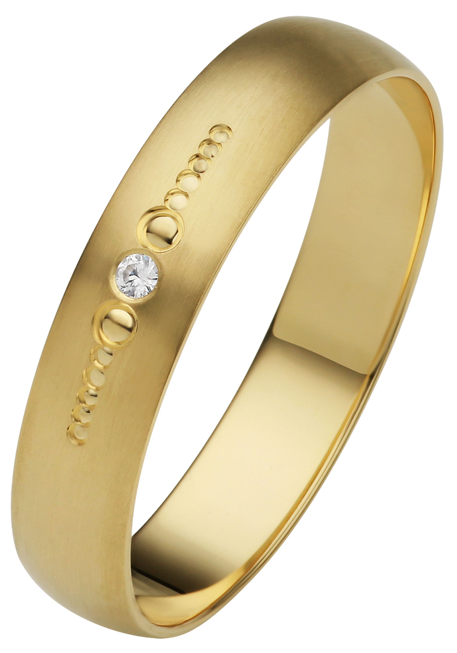 Firetti Trauring »Schmuck Geschenk Gold 375 Hochzeit Ehering "LIEBE"«, Made in Germany, wahlweise mit oder ohne Brillant