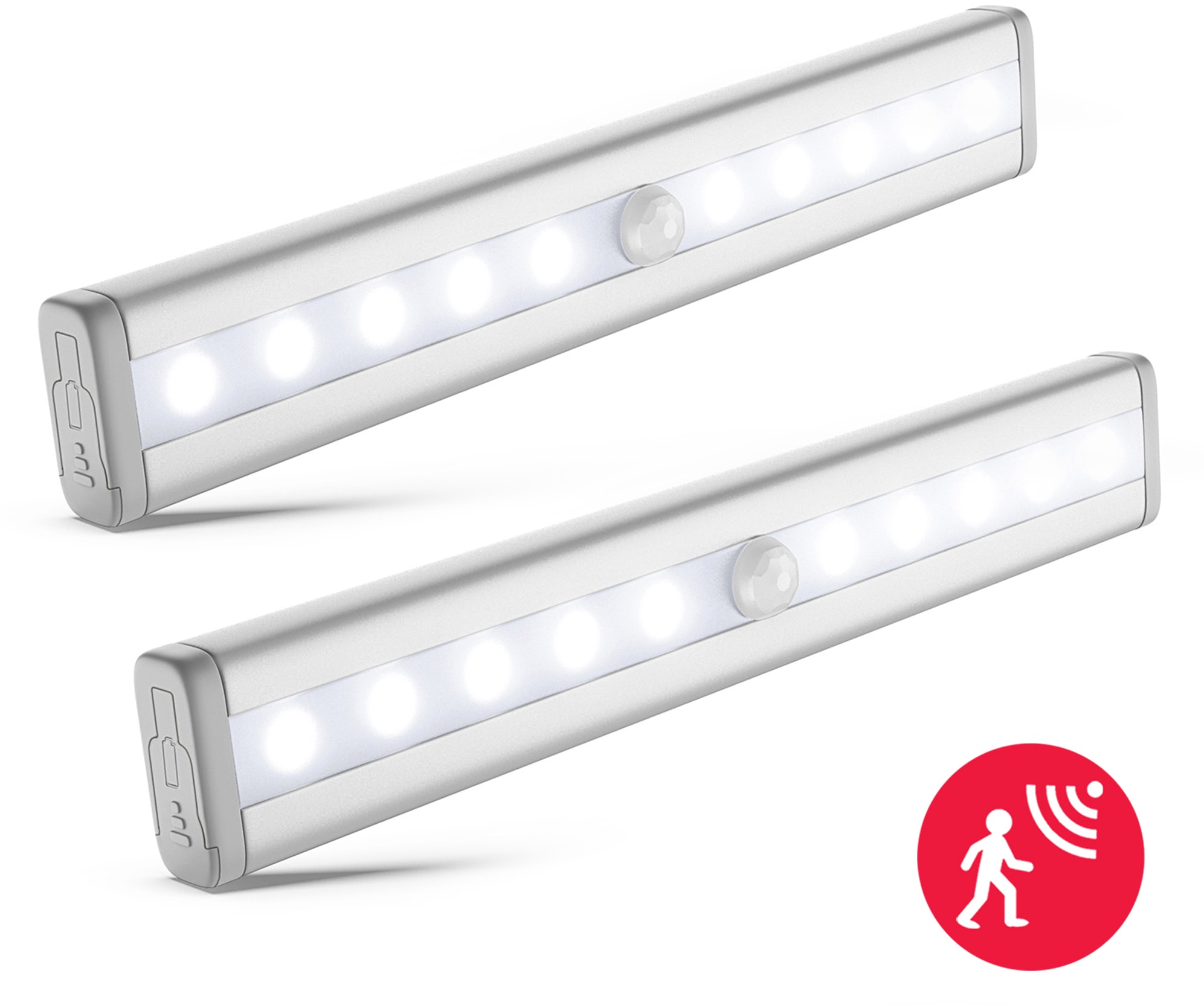 B.K.Licht LED Lichtleiste »Apollo«, 10 flammig-flammig, LED  Schrankbeleuchtung, Bewegungsmelder, Selbstklebend, 2er Set | BAUR | Unterbauleuchten