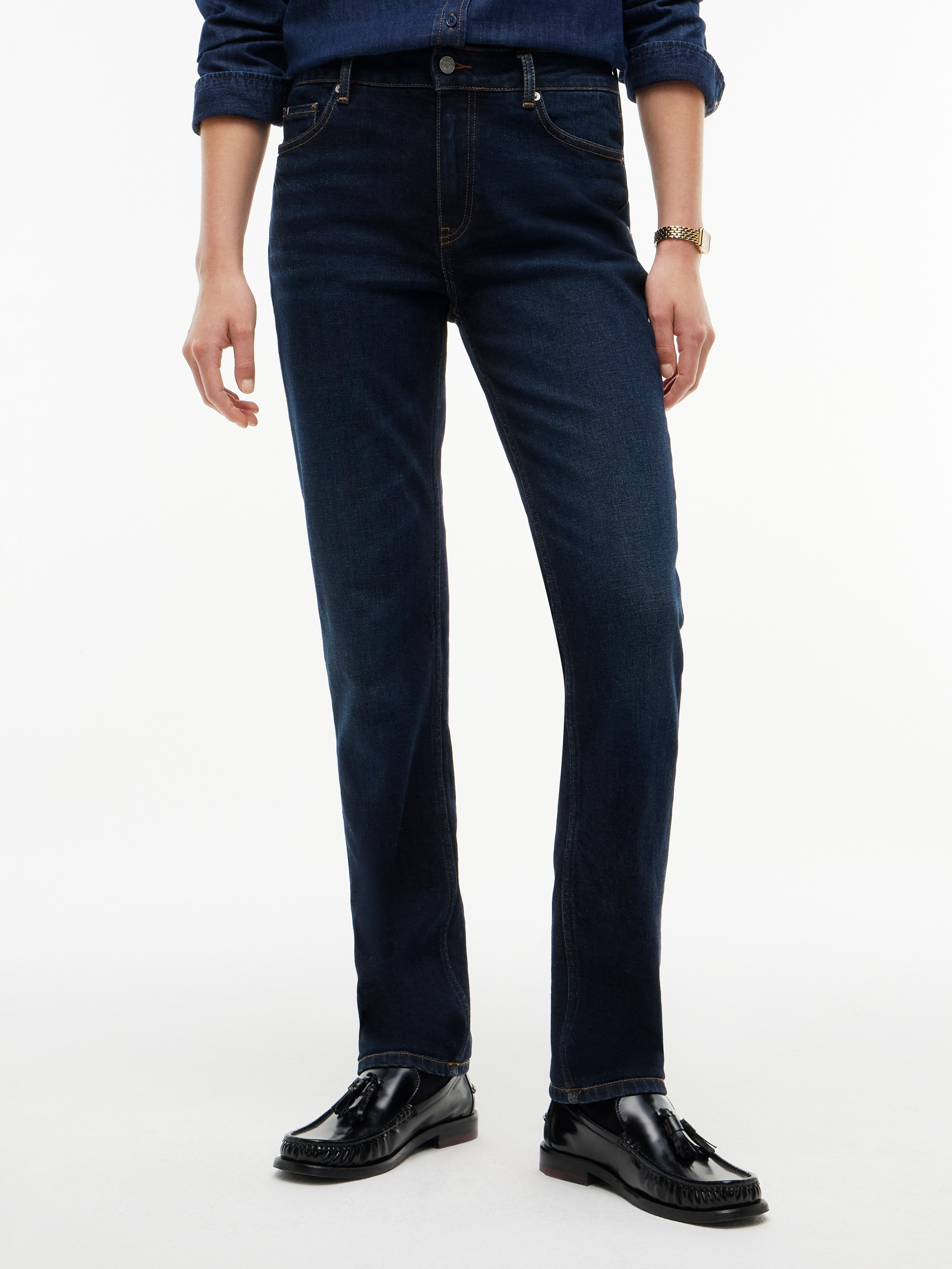 Tommy Hilfiger Slim-fit-Jeans "HARLOW MID RISE SLIM ESSENTIAL" Baumwollmischung, slim fit, mid waist