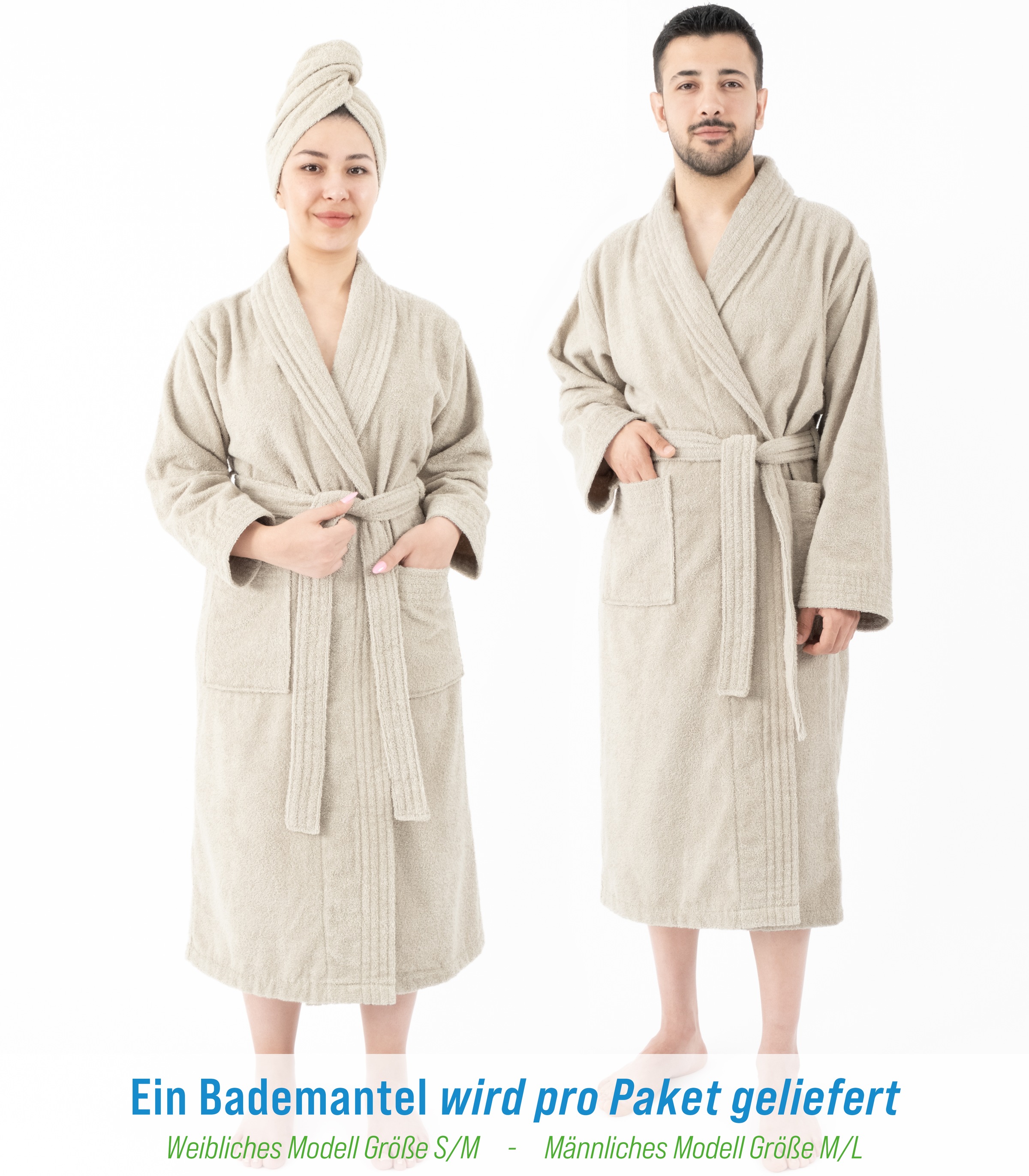 HAMMETEX Bademantel "Bademantel 100% Baumwolle Unisex, 400 GSM, Weich & Sau günstig online kaufen