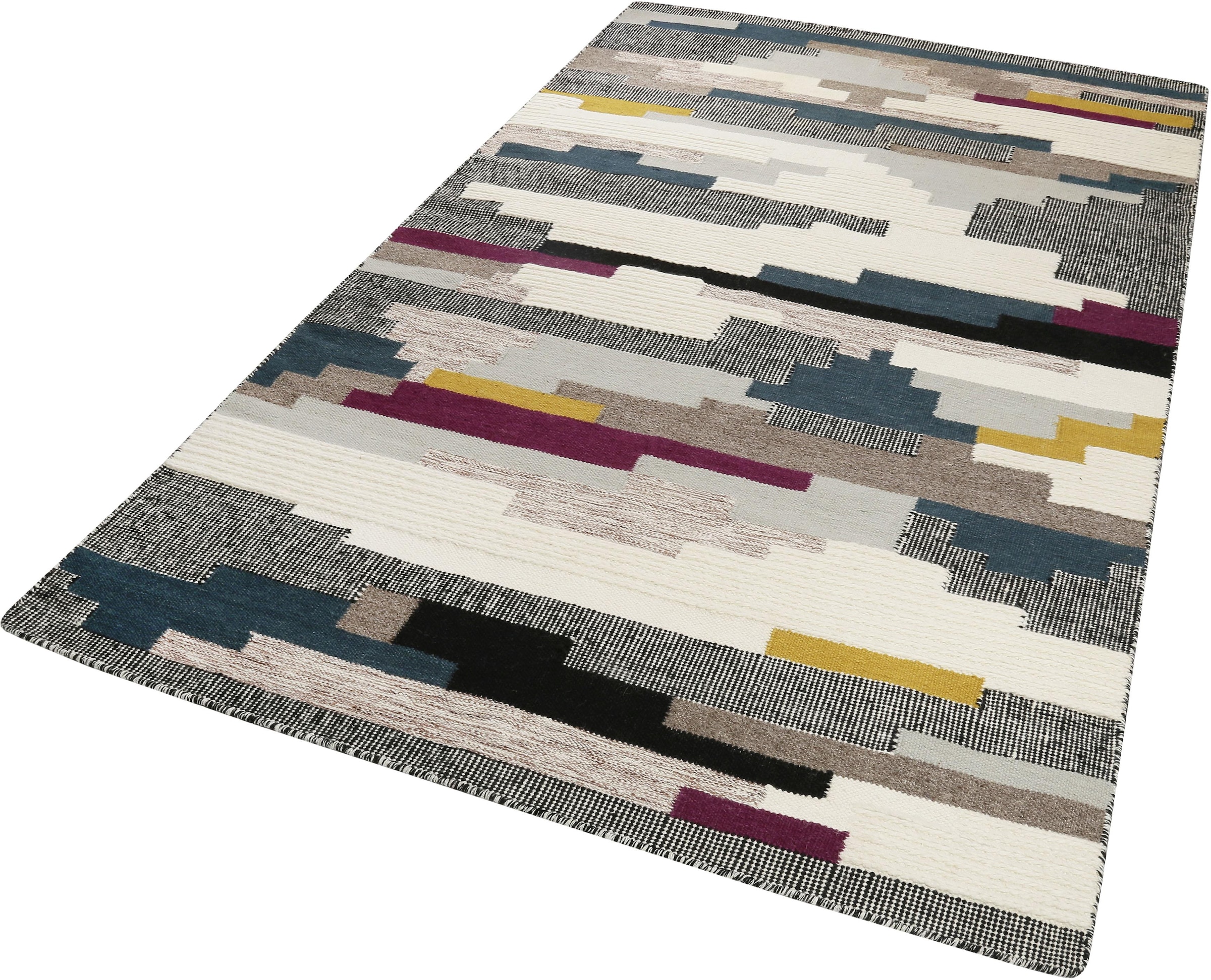 Esprit Wollteppich "Natham Kelim ESP-6012" rechteckig 8 mm Höhe reine Wolle, Wohnzimmer