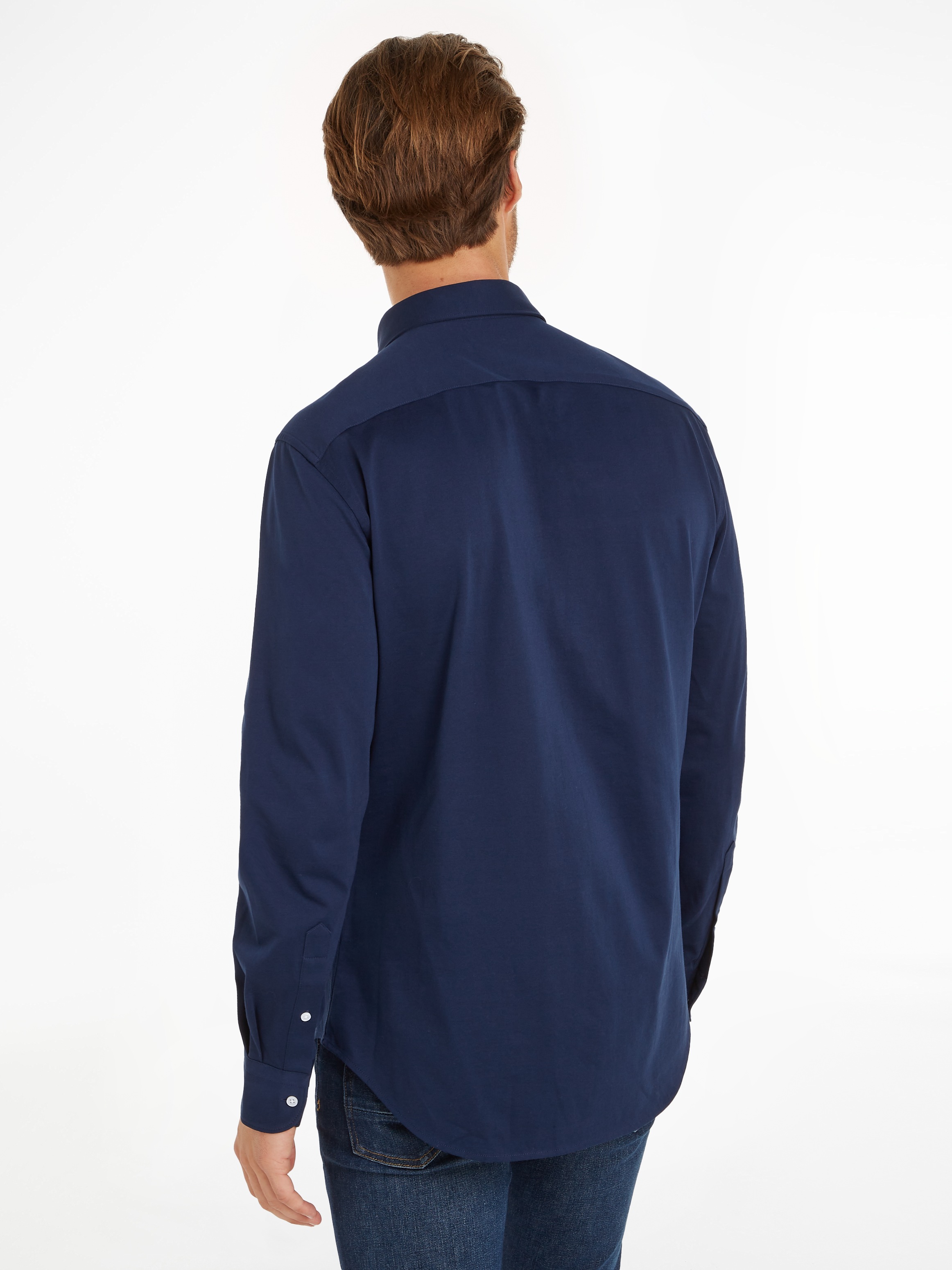 Tommy Hilfiger Businesshemd "CL KNITTED SOLID Regular Fit SHIRT", mit Kentk günstig online kaufen